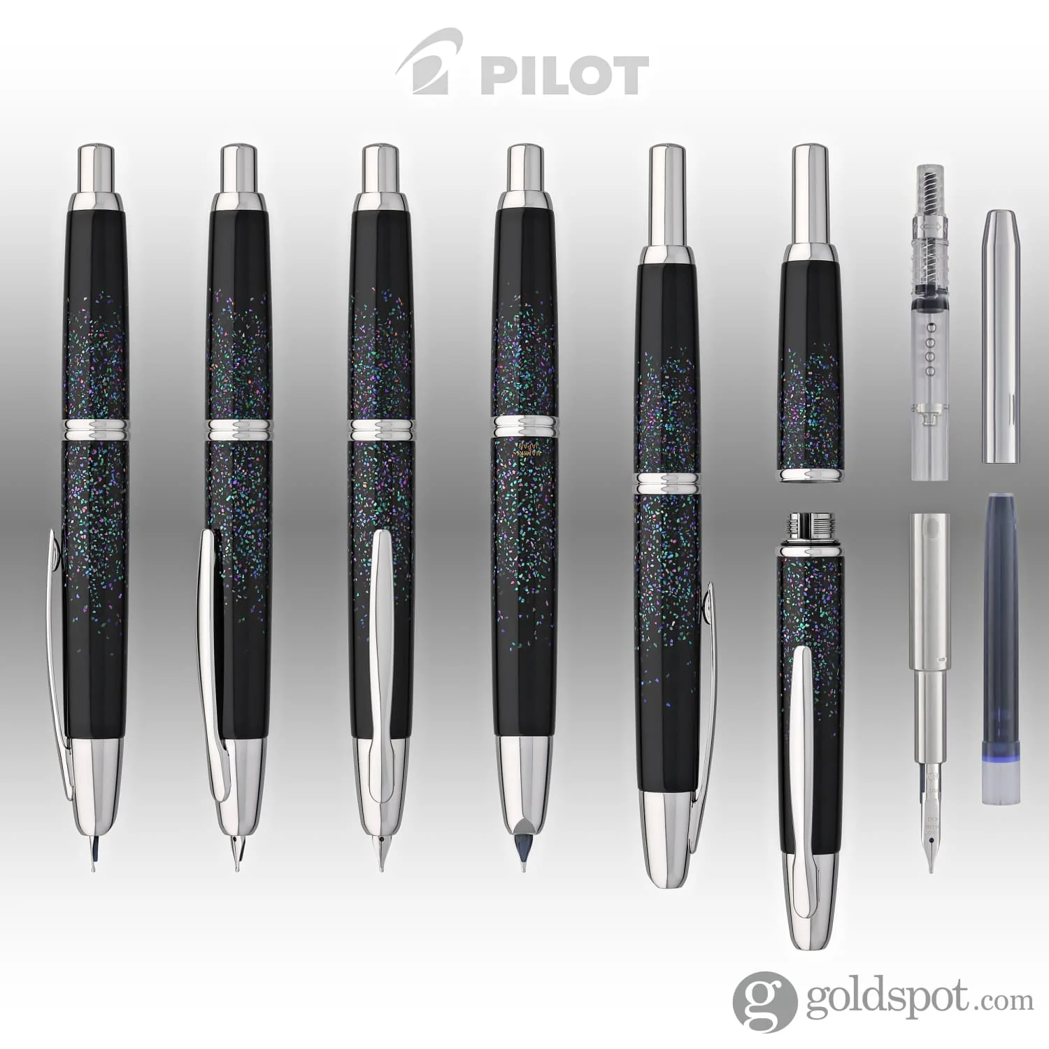 5929-pilot-vanishing-point-fountain-pen-in-raden-galaxy-medium-point-7.webp Pilot Vanishing Point Fountain Pen in Raden Galaxy - Medium Point