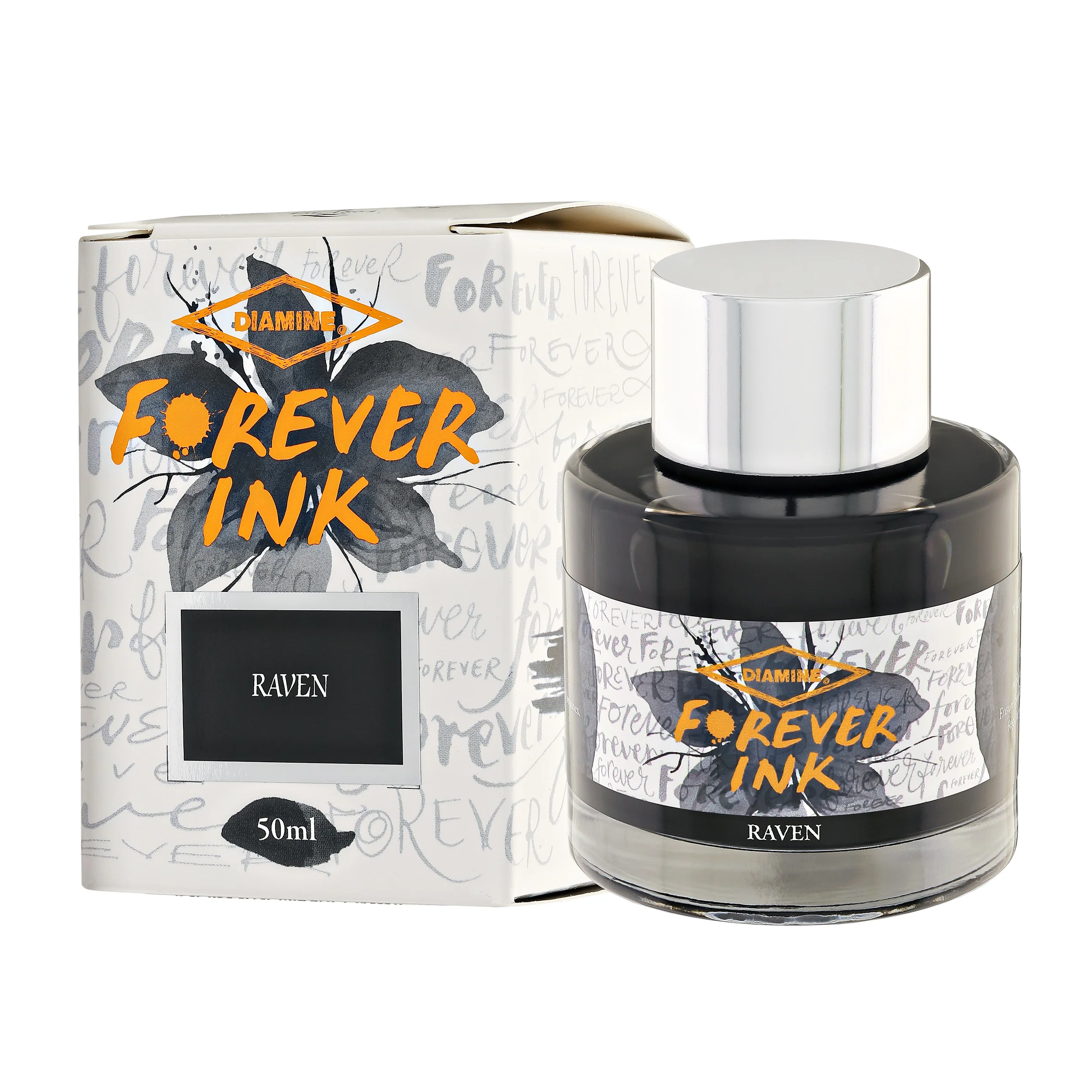 594-diamine-forever-ink-bottled-ink-in-raven-50-ml-1.webp Diamine Forever Ink Bottled Ink in Raven - 50 ml
