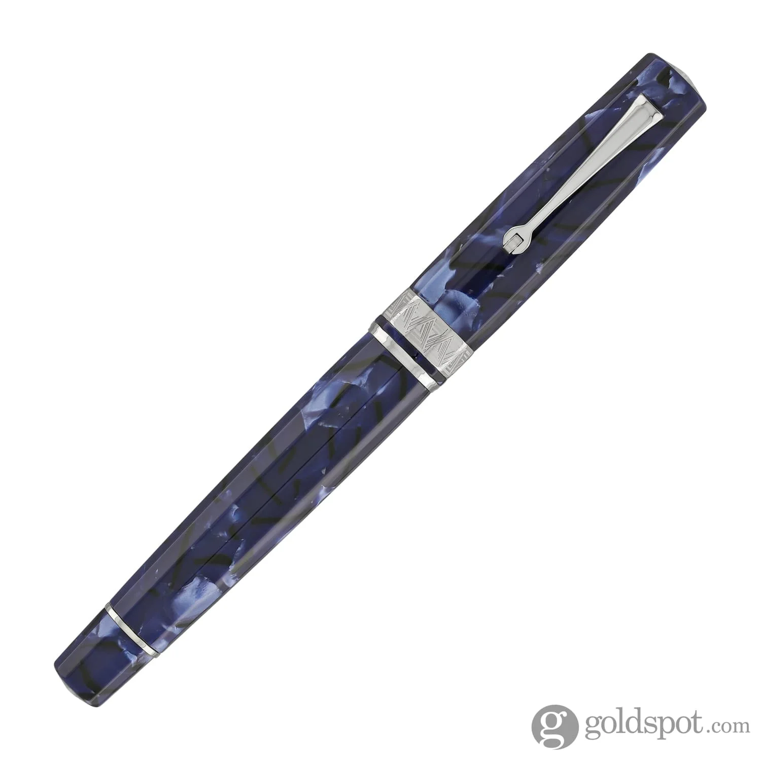 Omas Paragon Fountain Pen in Blue Royale with Silver Trim