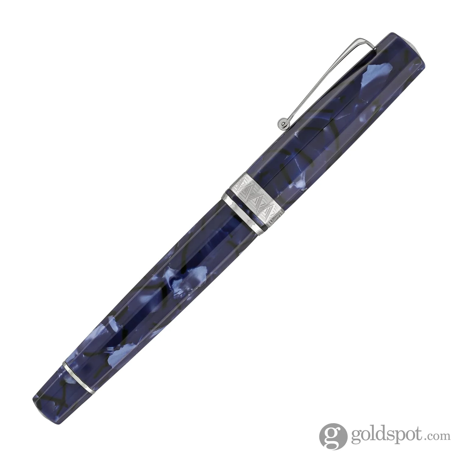 Omas Paragon Fountain Pen in Blue Royale with Silver Trim