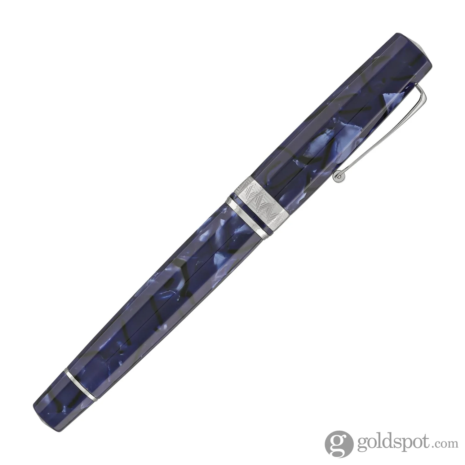 Omas Paragon Fountain Pen in Blue Royale with Silver Trim