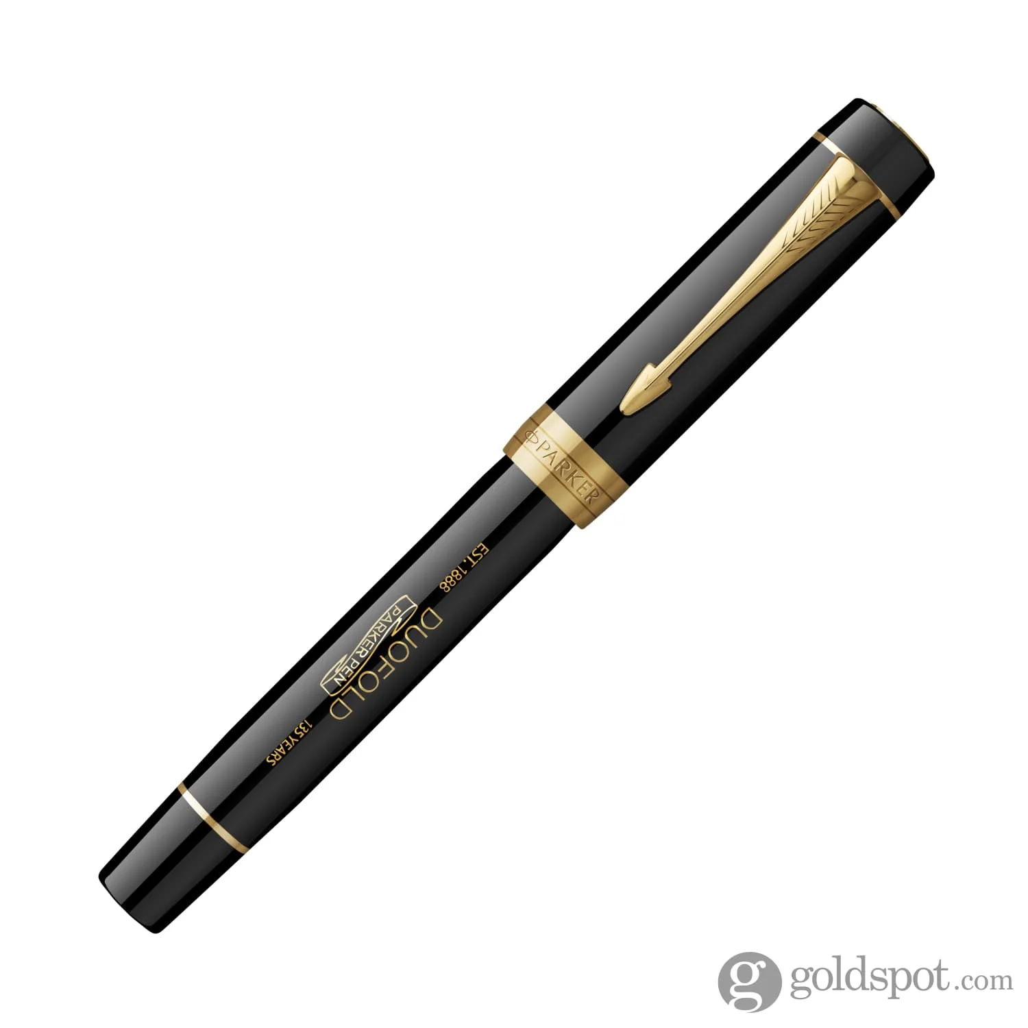 5954-parker-duofold-135th-anniversary-centennial-fountain-pen-in-black-with-gold-trim-18k-gold-4.webp Parker Duofold 135th Anniversary Centennial Fountain Pen in Black with Gold Trim - 18K Gold