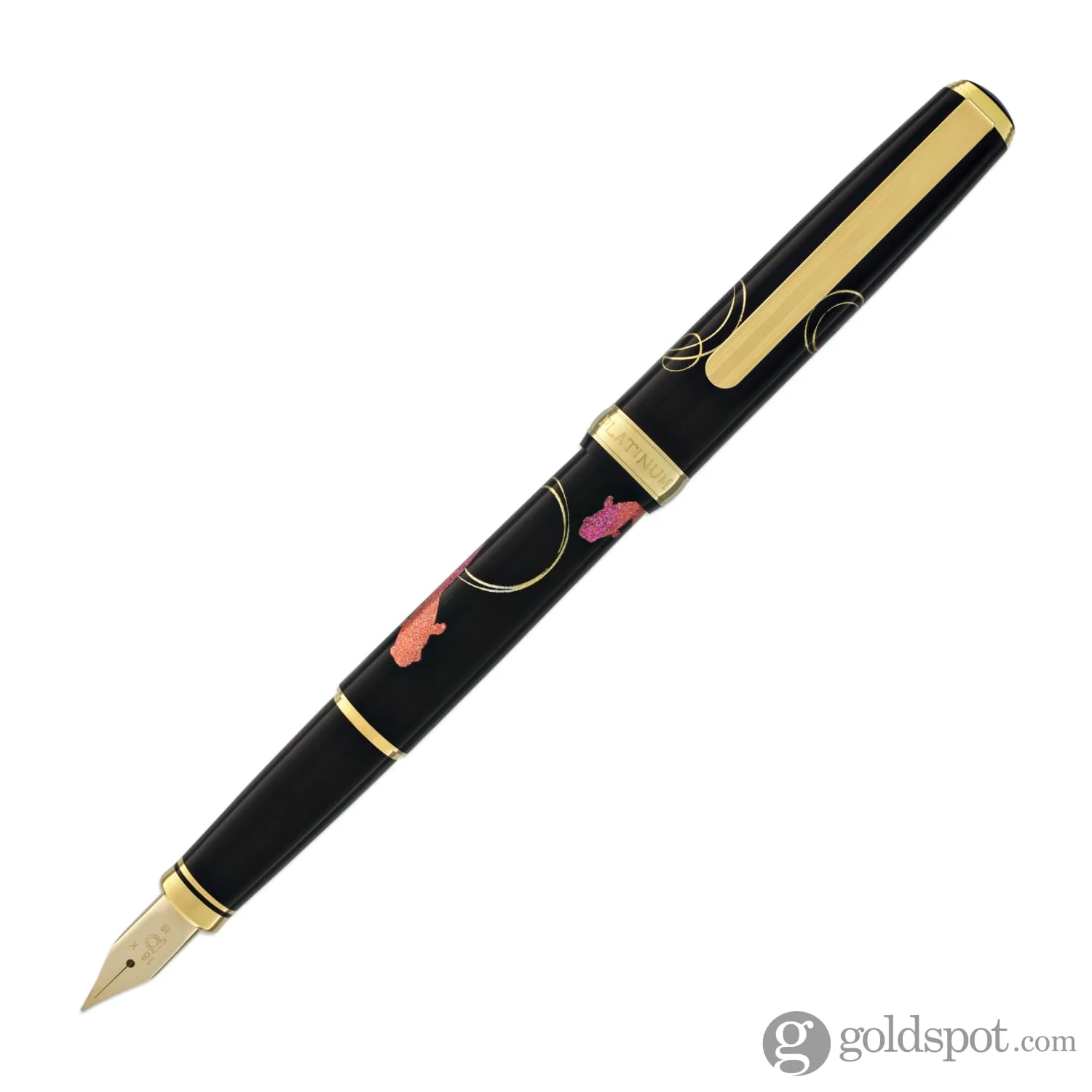 Platinum Classic Maki-e Fountain Pen in Gold Fish Design - 18K Gold