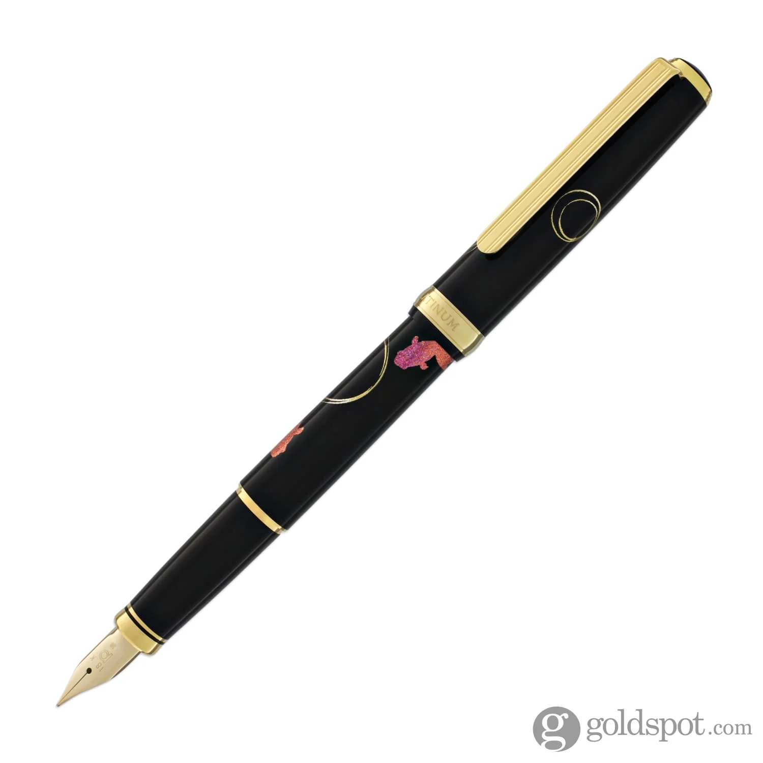 Platinum Classic Maki-e Fountain Pen in Gold Fish Design - 18K Gold