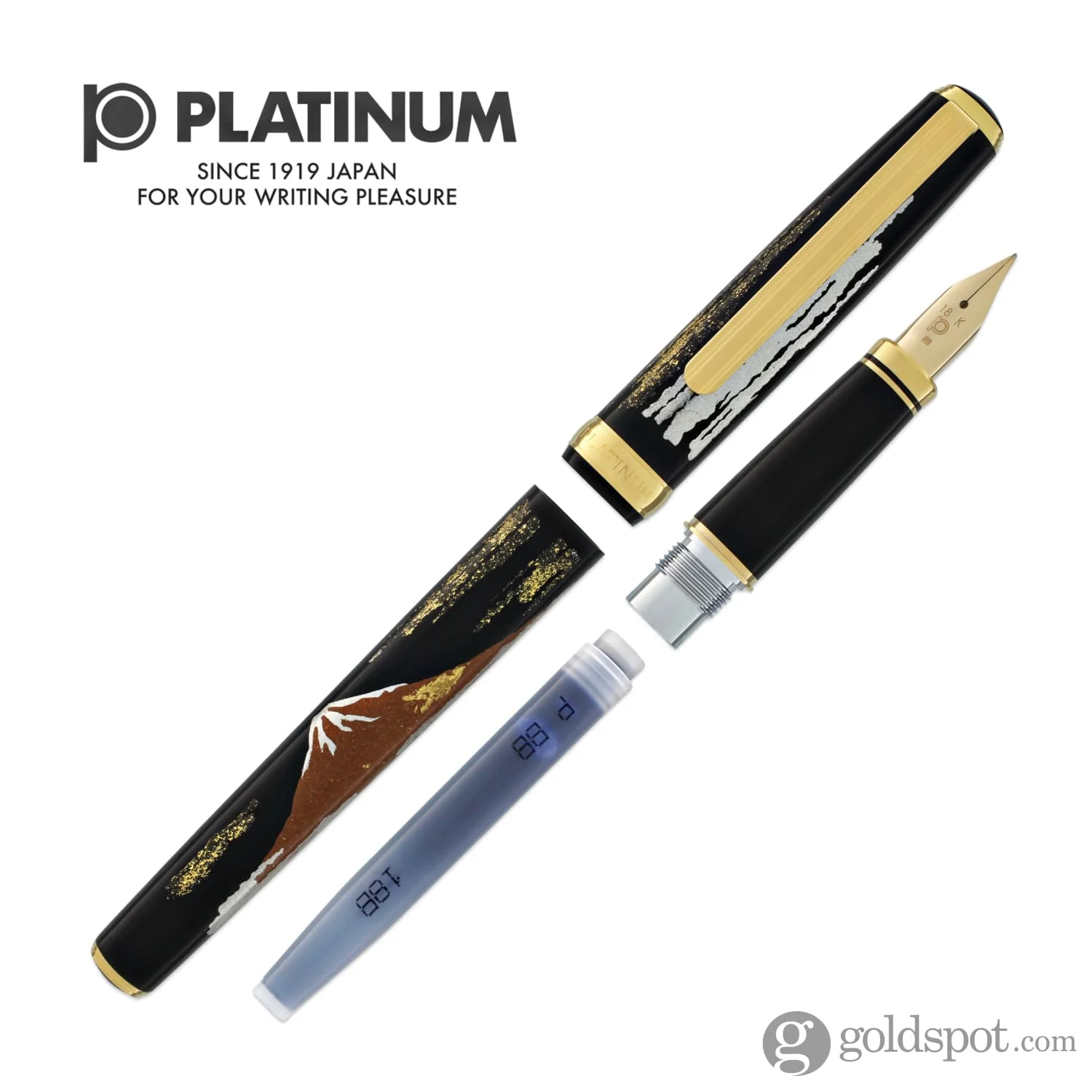 5966-platinum-classic-maki-e-fountain-pen-with-mt.-fuji-design-18k-gold-7.webp Platinum Classic Maki-e Fountain Pen with Mt. Fuji Design - 18K Gold