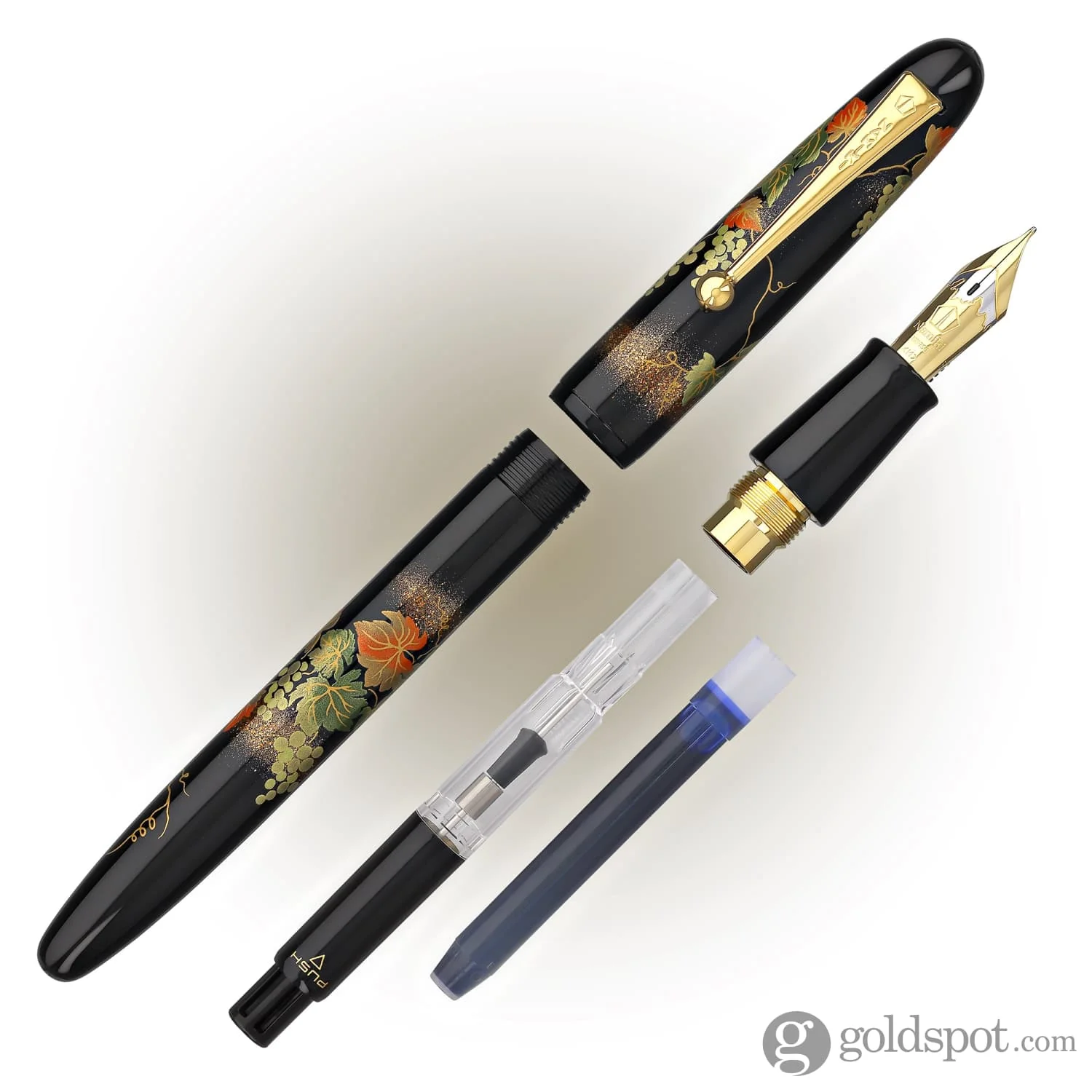 5970-namiki-yukari-fountain-pen-in-grapevine-18k-gold-medium-point-7.webp Namiki Yukari Fountain Pen in Grapevine - 18K Gold Medium Point