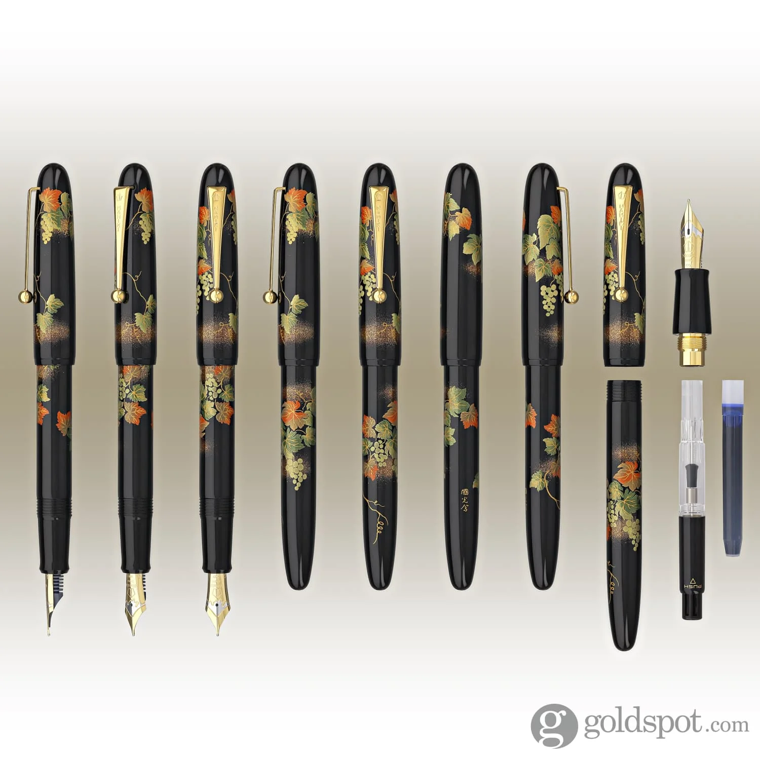 5970-namiki-yukari-fountain-pen-in-grapevine-18k-gold-medium-point-8.webp Namiki Yukari Fountain Pen in Grapevine - 18K Gold Medium Point