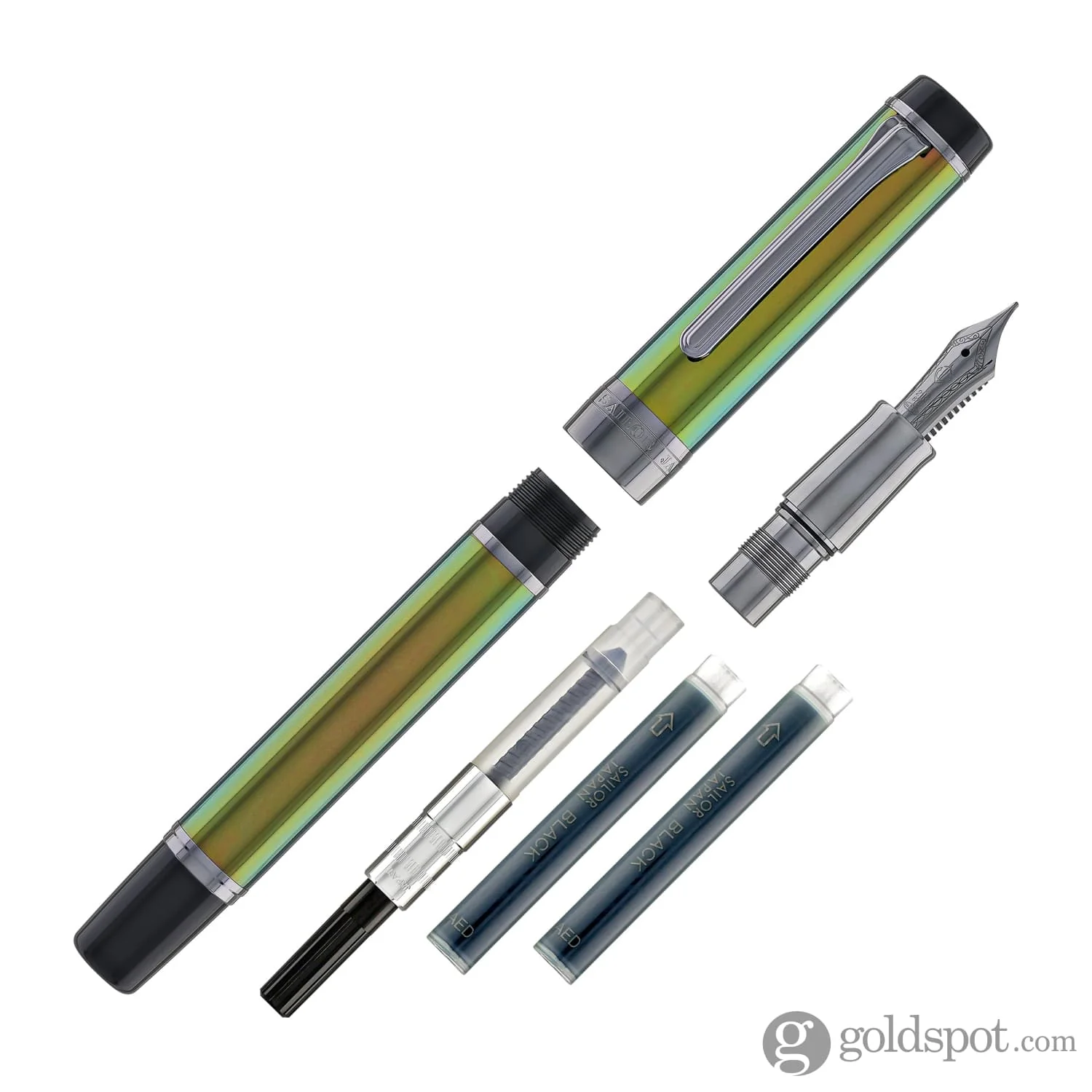 5993-sailor-cylint-fountain-pen-in-scarab-with-black-ion-trim-21kt-gold-7.webp Sailor Cylint Fountain Pen in Scarab with Black Ion Trim - 21kt Gold