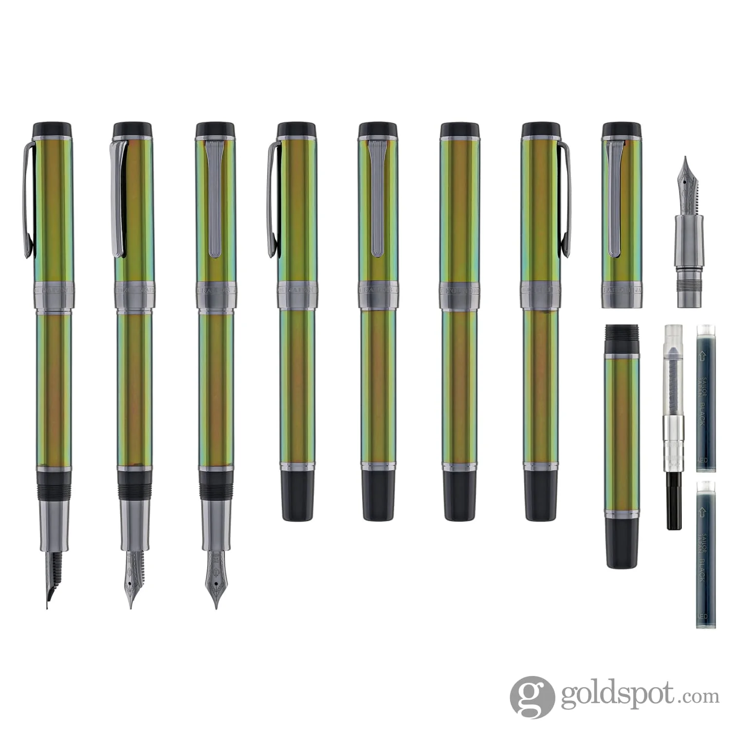 5993-sailor-cylint-fountain-pen-in-scarab-with-black-ion-trim-21kt-gold-8.webp Sailor Cylint Fountain Pen in Scarab with Black Ion Trim - 21kt Gold