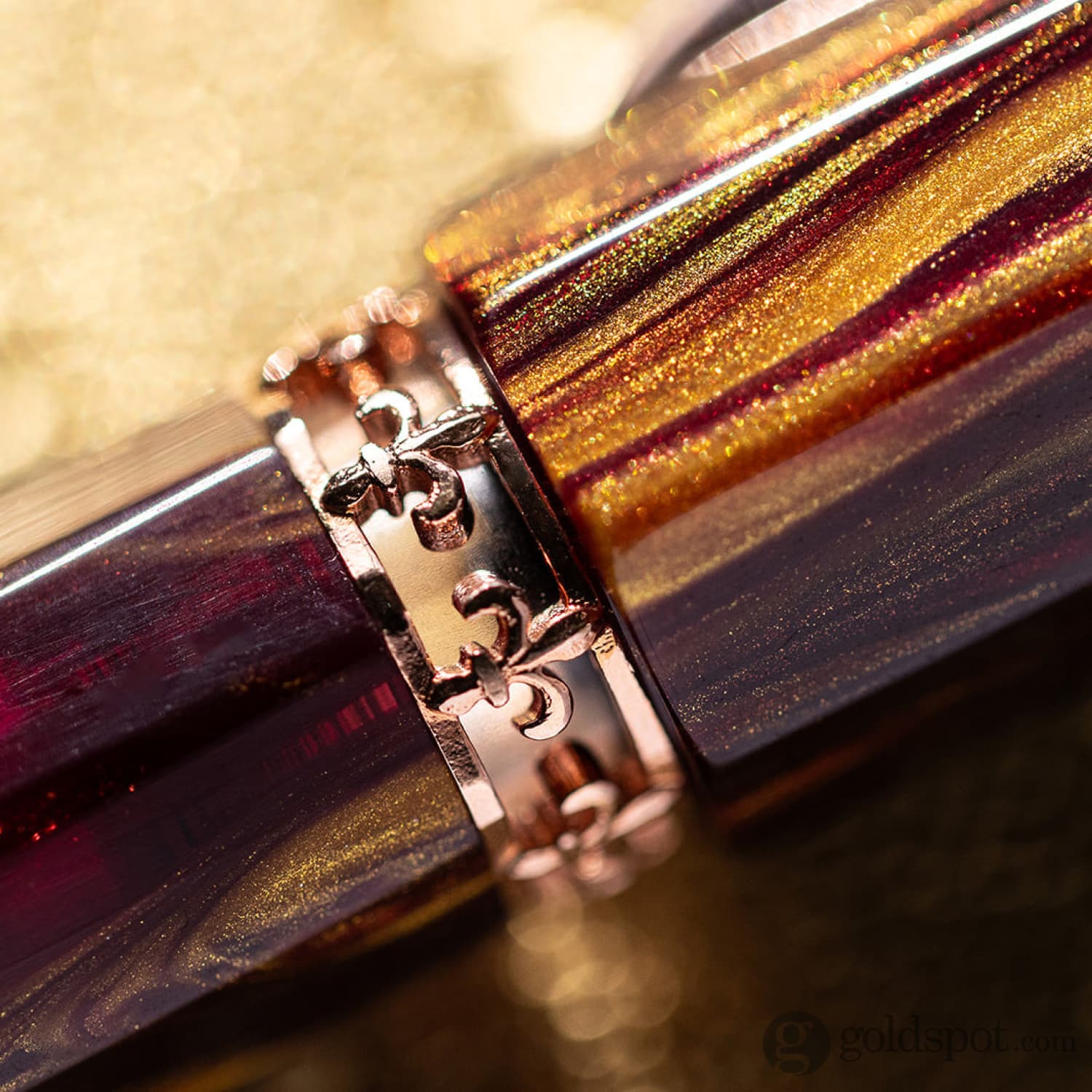 Visconti Medici Palazzo Fountain Pen in Pitti with Rose Gold Trim