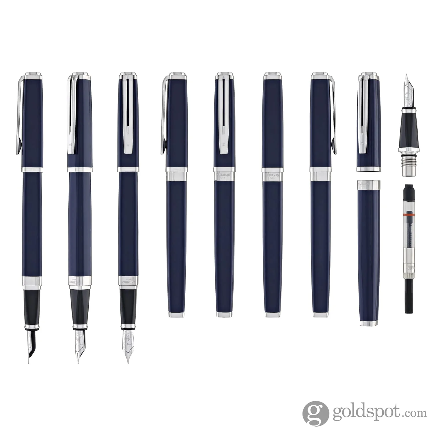 Waterman Exception Fountain Pen in Blue - 18K Gold
