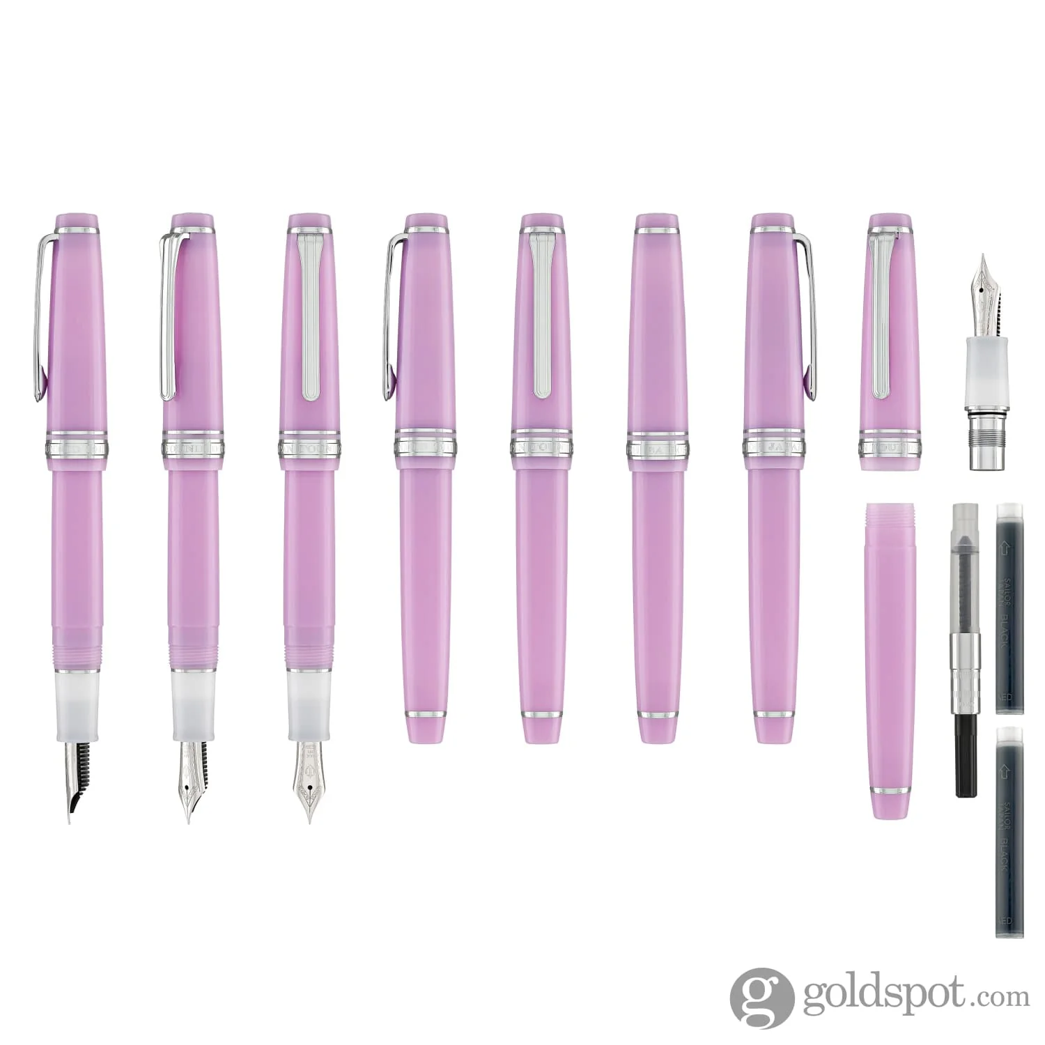 Sailor Pro Gear Slim Shikiori Sansui Fountain Pen in Autumn - "Nadeshiko" with Rhodium Trim - Medium Fine Point
