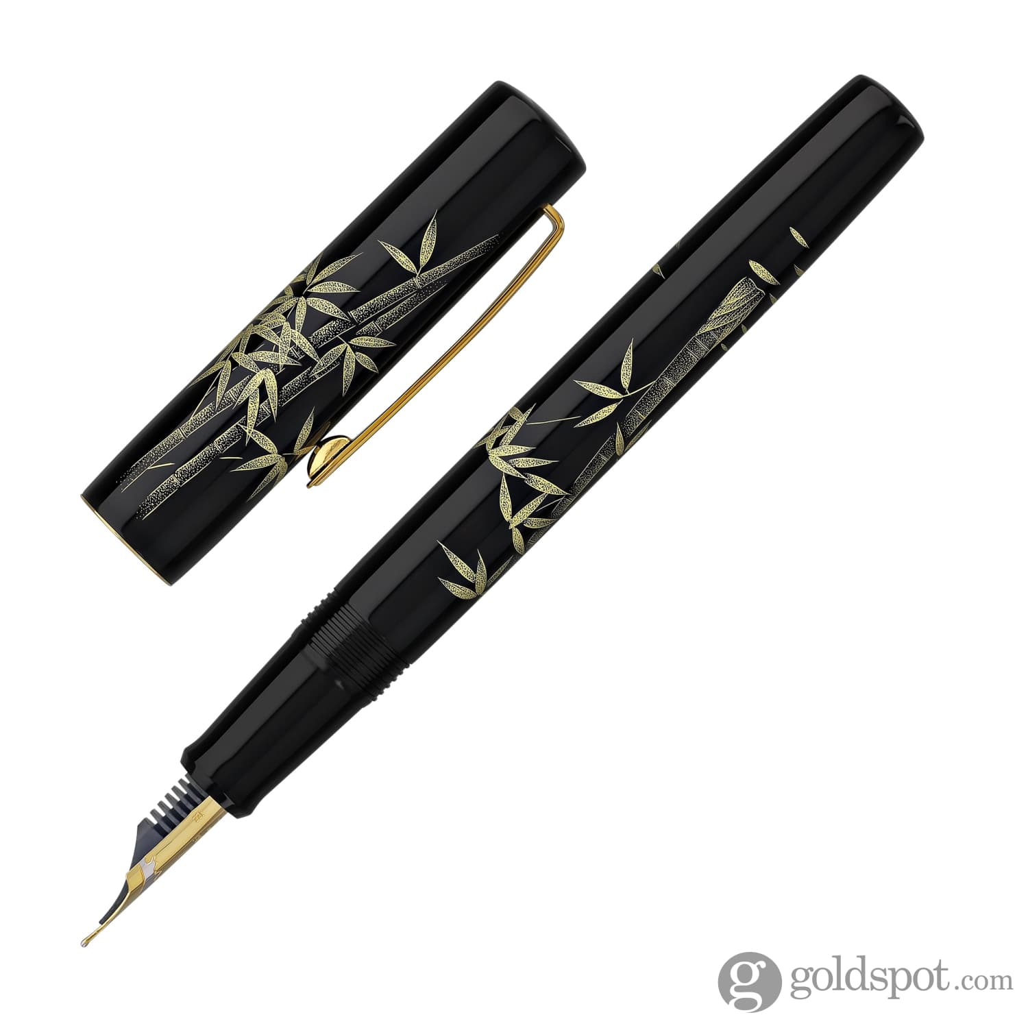 Namiki Chinkin Fountain Pen in Bamboo and Sparrow - 18K Gold