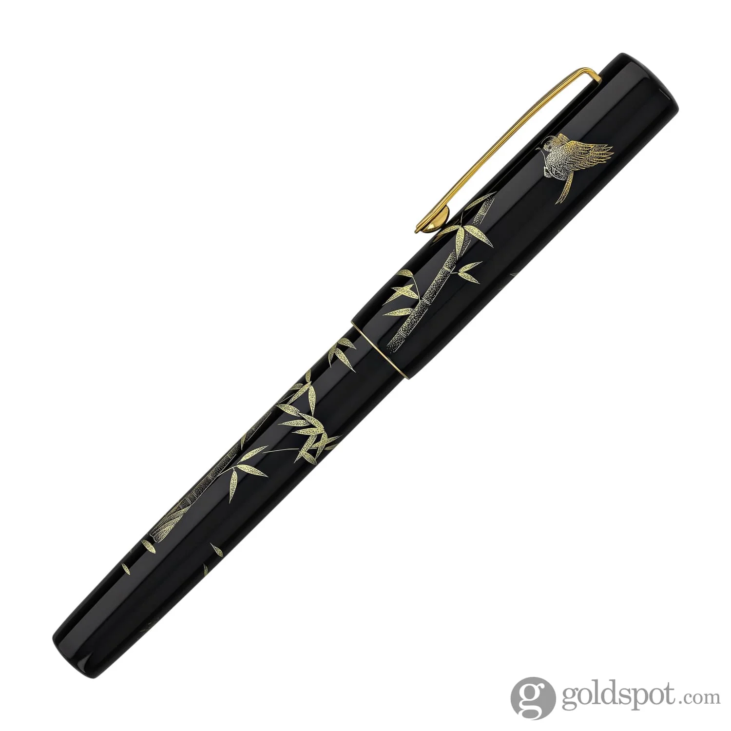 Namiki Chinkin Fountain Pen in Bamboo and Sparrow - 18K Gold