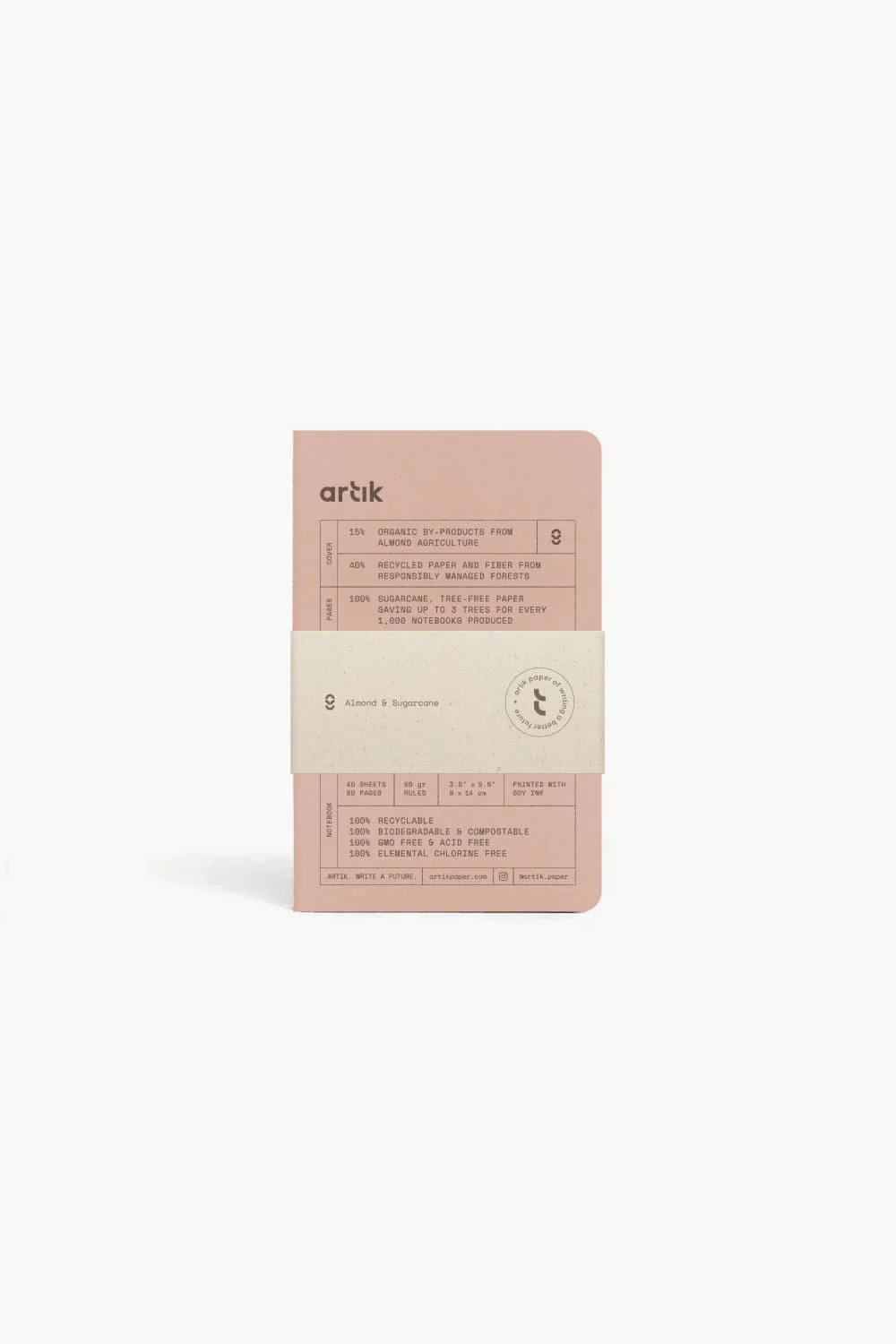 603-artik-pack-of-3-pocket-singer-sewn-notebooks-in-almond-1.webp Artik Pack Of 3 Pocket Singer Sewn Notebooks in Almond