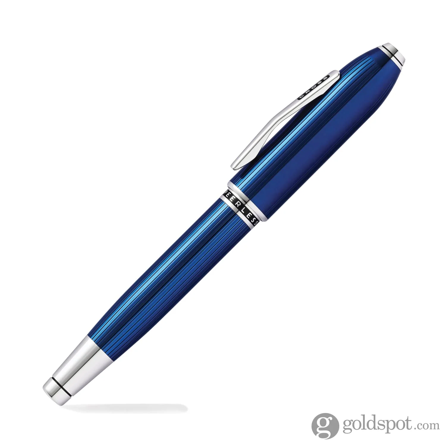 6043-cross-peerless-fountain-pen-in-translucent-quartz-blue-18k-gold-2.webp Cross Peerless Fountain Pen in Translucent Quartz Blue - 18K Gold