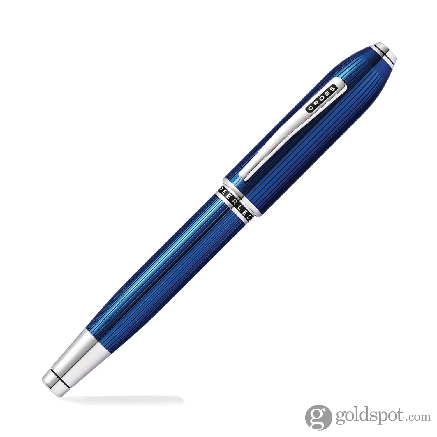 6043-cross-peerless-fountain-pen-in-translucent-quartz-blue-18k-gold-3.webp Cross Peerless Fountain Pen in Translucent Quartz Blue - 18K Gold
