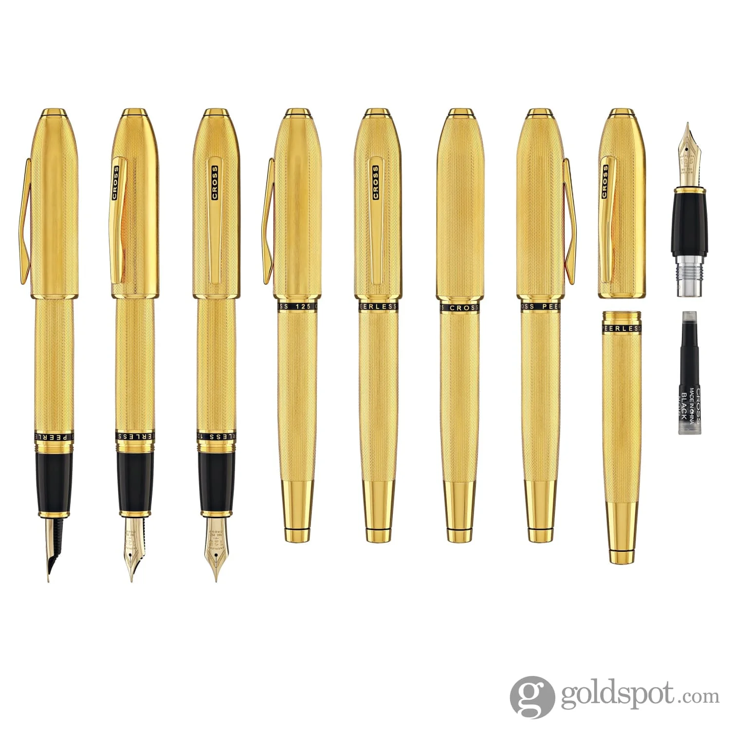 Cross Peerless Fountain Pen in 23KT Heavy Gold Plated