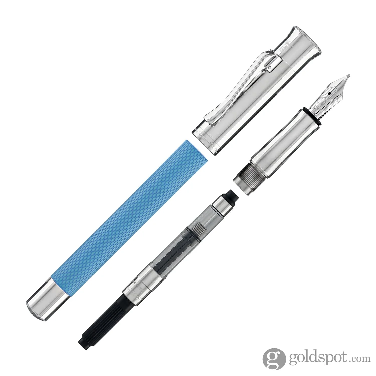 Faber-Castell Guilloche Fountain Pen in Gulf Blue