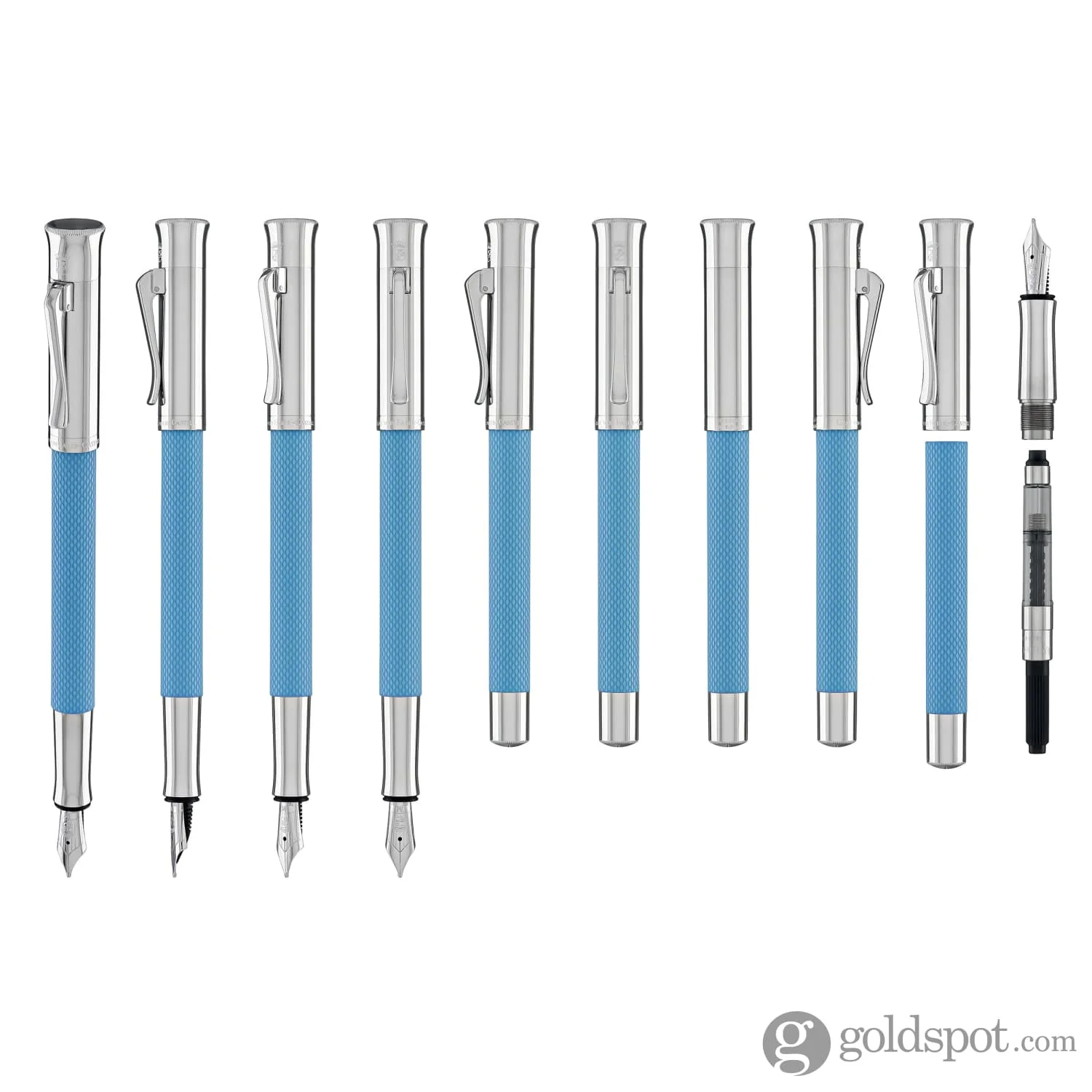 Faber-Castell Guilloche Fountain Pen in Gulf Blue