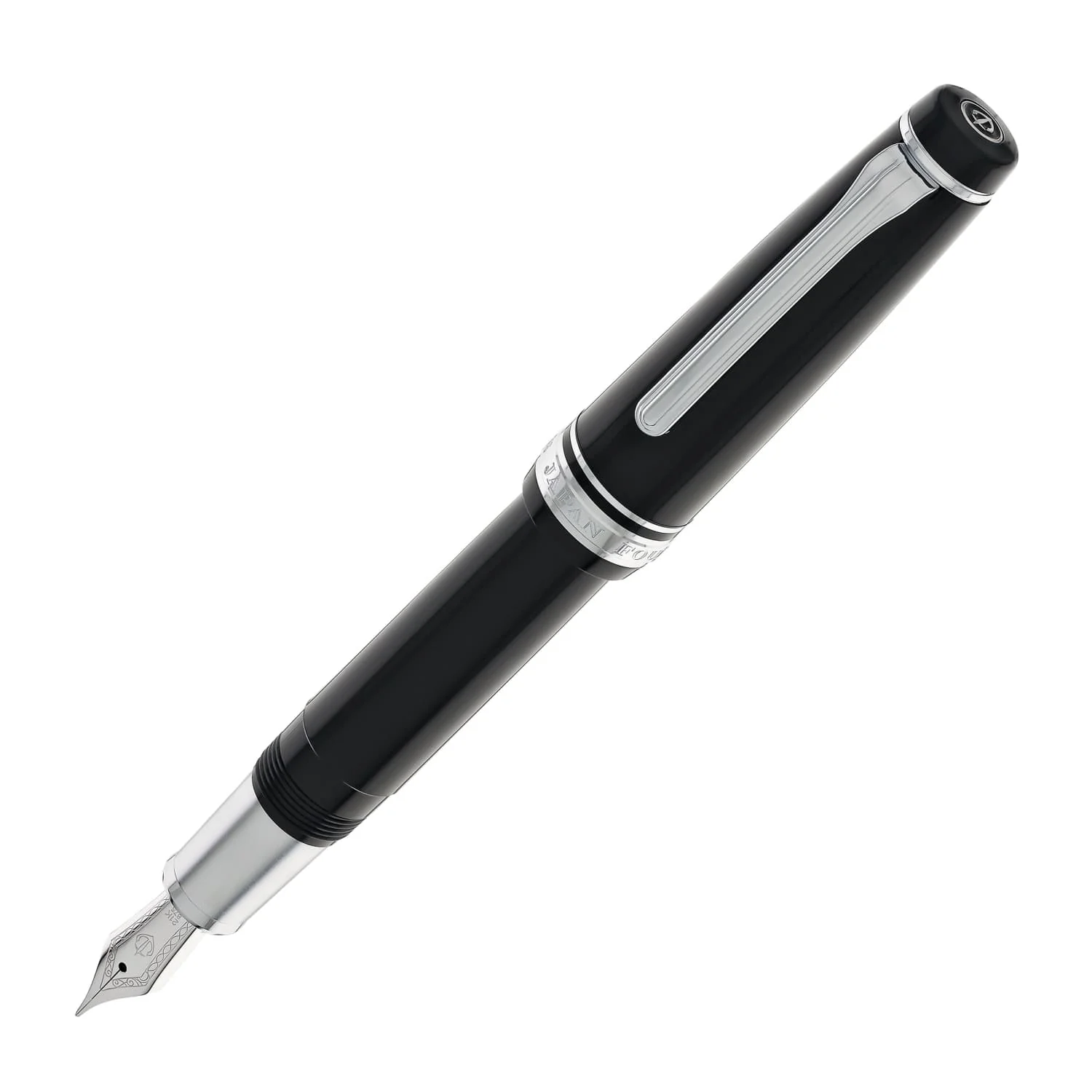 Sailor Pro Gear Standard Fountain Pen in Ginza Silver Matte Grip   21K Gold