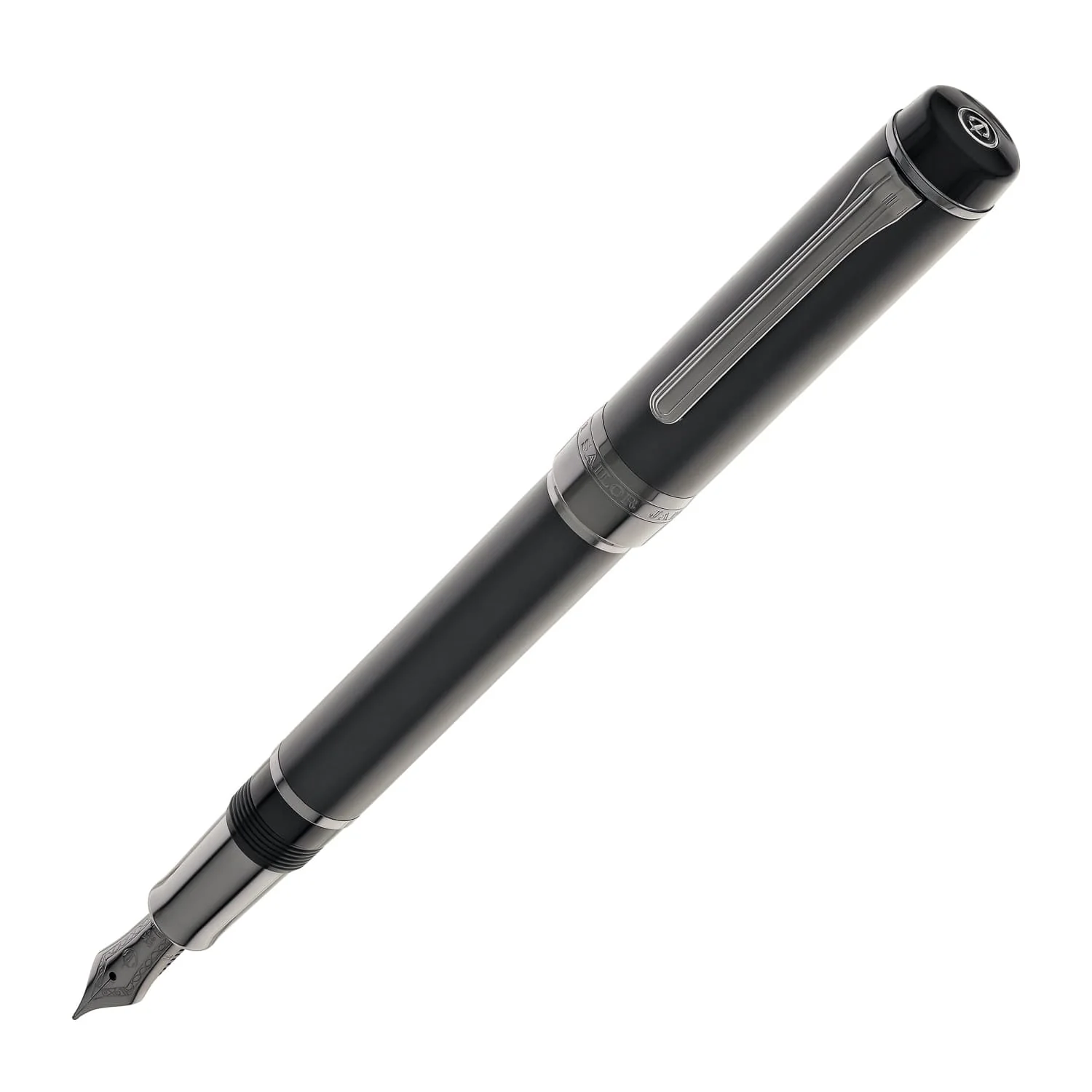 6065-sailor-cylint-fountain-pen-in-matte-black-stainless-steel-21kt-gold-nib-1.webp Sailor Cylint Fountain Pen in Matte Black Stainless Steel - 21kt Gold Nib