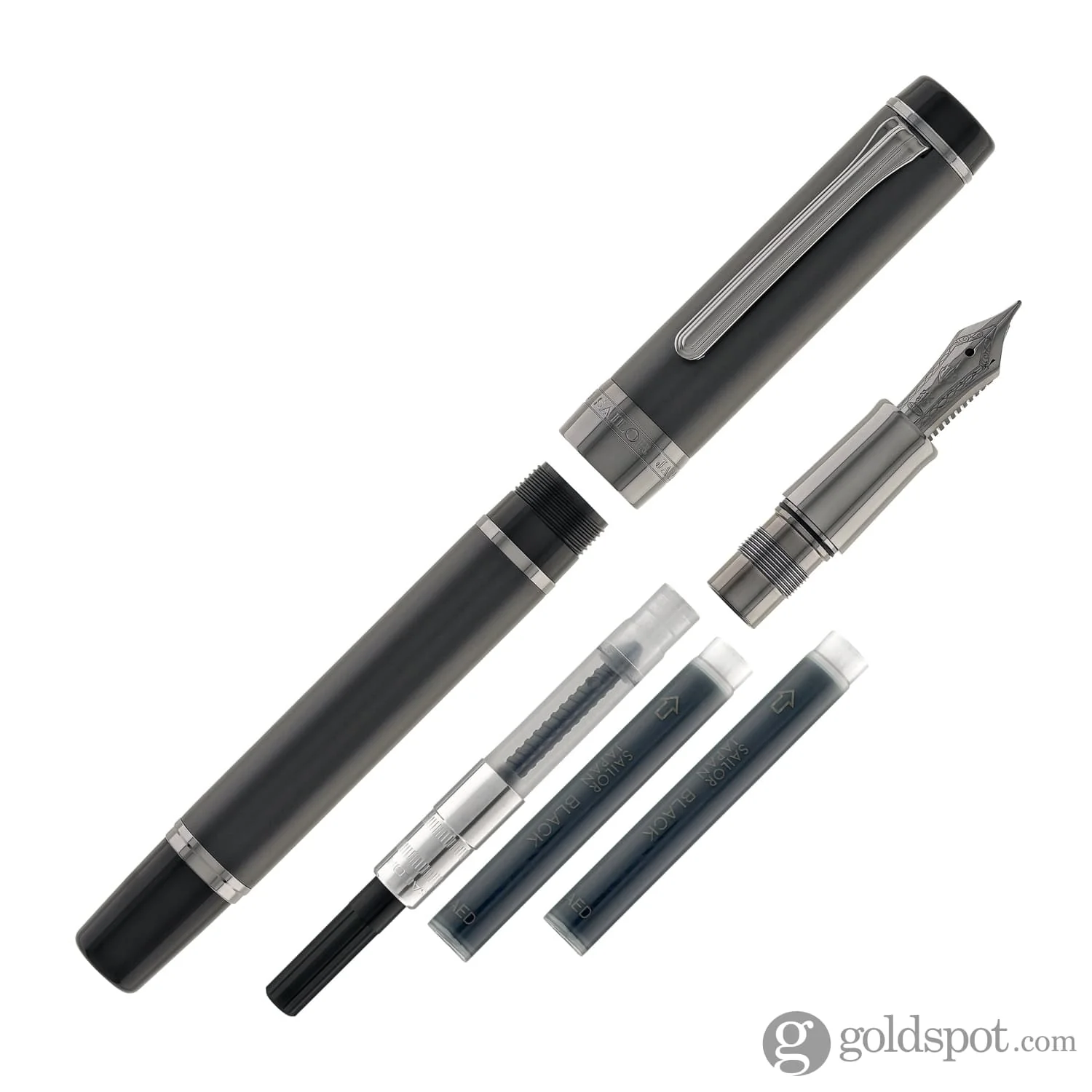 6065-sailor-cylint-fountain-pen-in-matte-black-stainless-steel-21kt-gold-nib-8.webp Sailor Cylint Fountain Pen in Matte Black Stainless Steel - 21kt Gold Nib