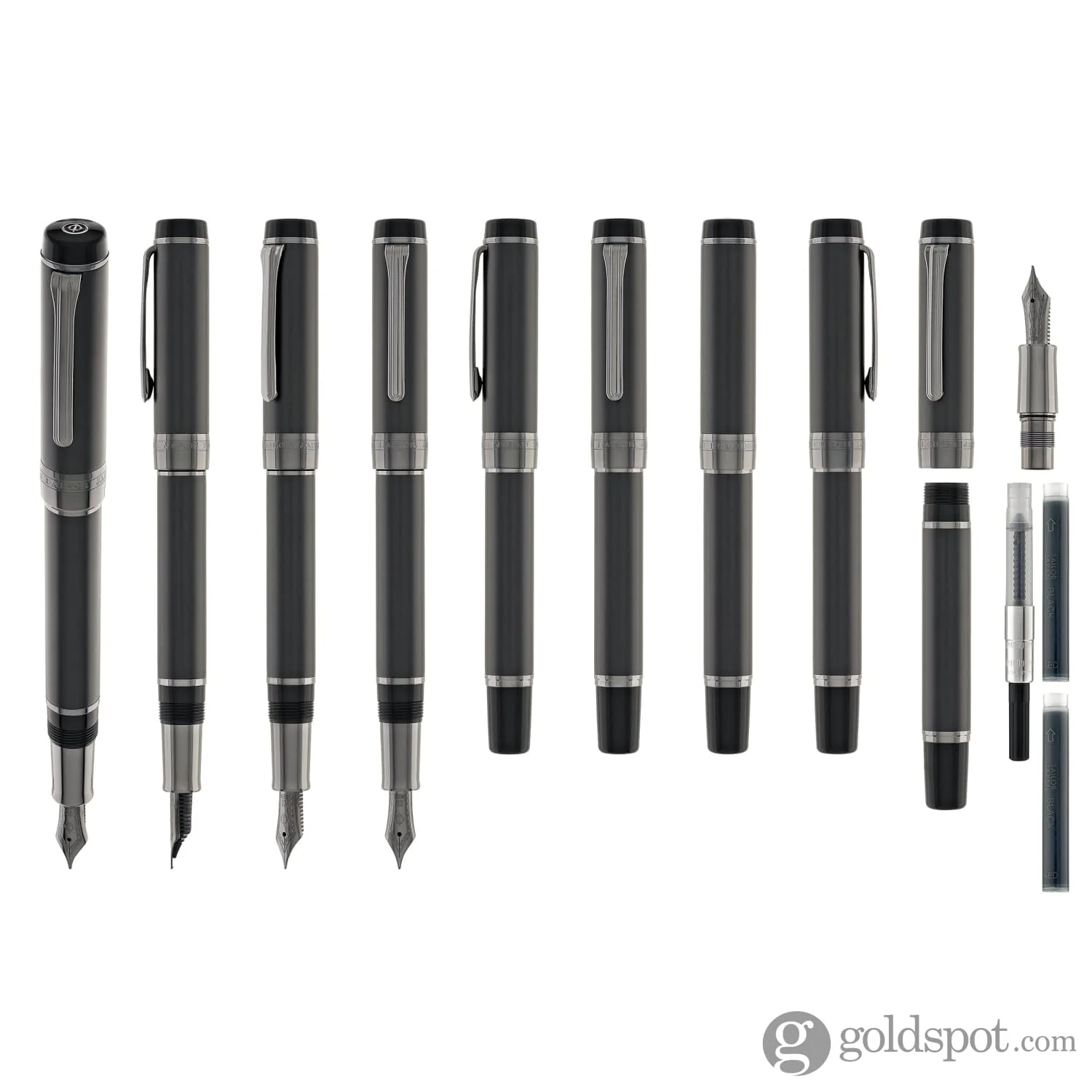 6065-sailor-cylint-fountain-pen-in-matte-black-stainless-steel-21kt-gold-nib-9.webp Sailor Cylint Fountain Pen in Matte Black Stainless Steel - 21kt Gold Nib