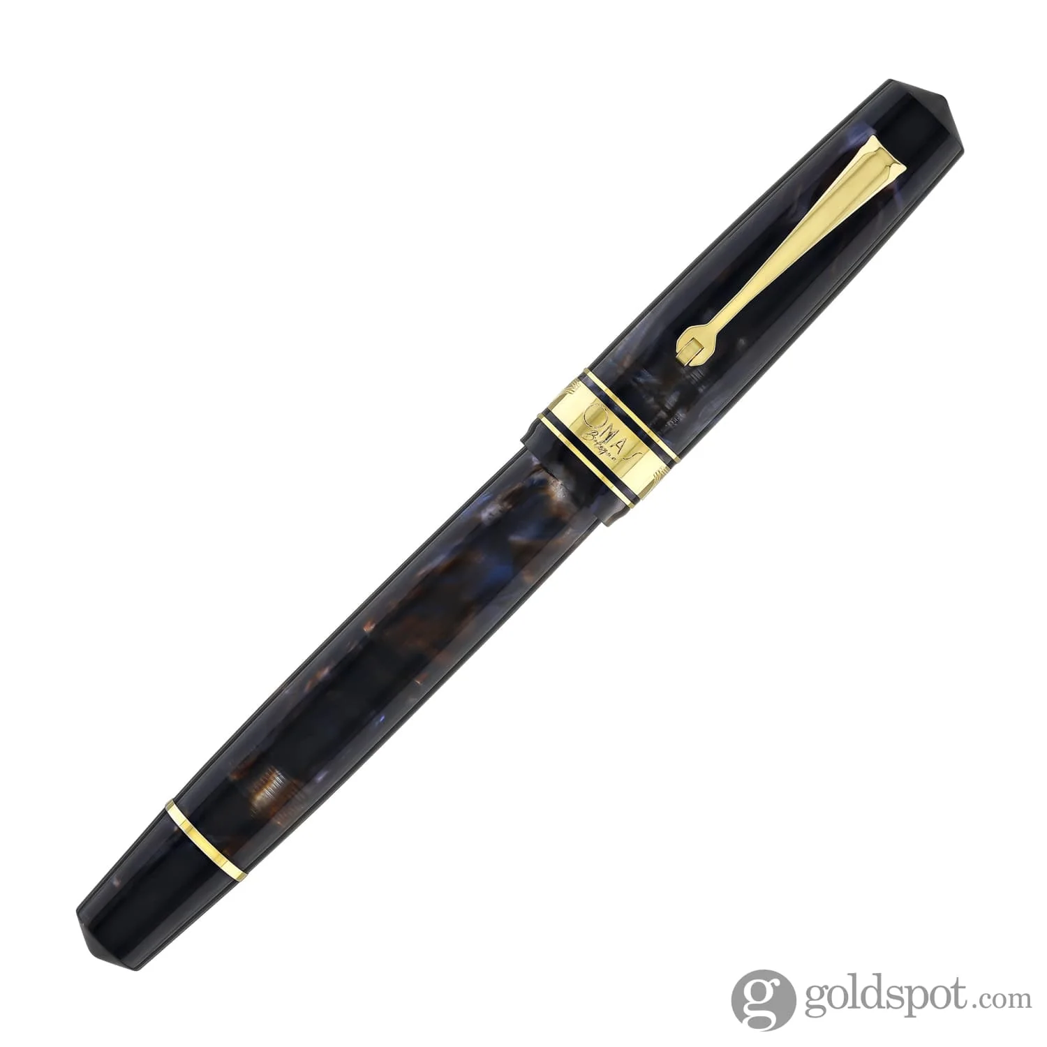 6069-omas-bologna-rollerball-pen-in-galassia-with-gold-trim-2.webp Omas Bologna Rollerball Pen in Galassia with Gold Trim