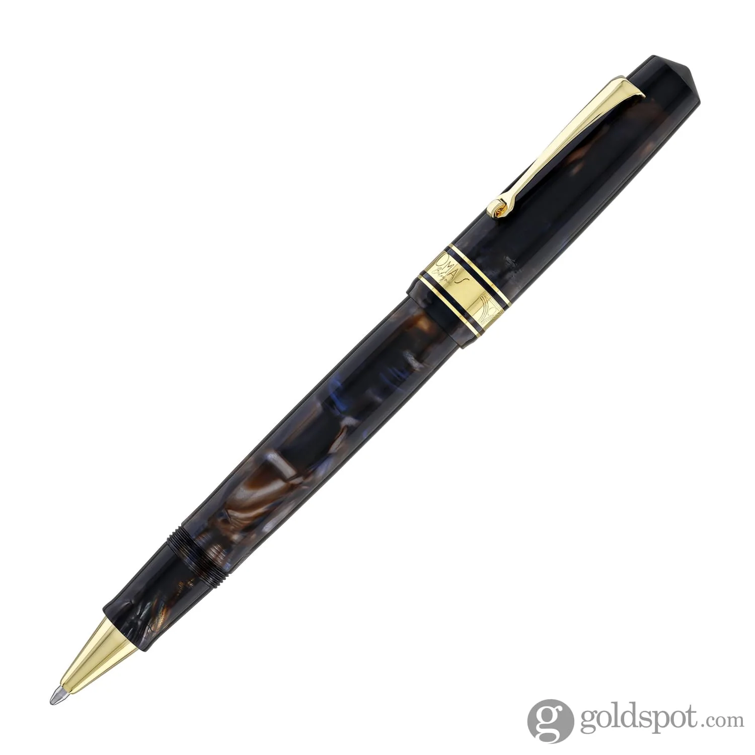 6069-omas-bologna-rollerball-pen-in-galassia-with-gold-trim-3.webp Omas Bologna Rollerball Pen in Galassia with Gold Trim