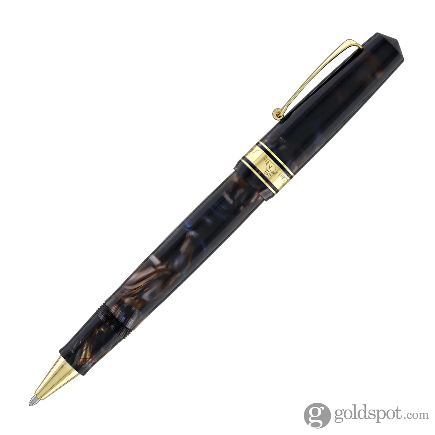 6069-omas-bologna-rollerball-pen-in-galassia-with-gold-trim-4.webp Omas Bologna Rollerball Pen in Galassia with Gold Trim