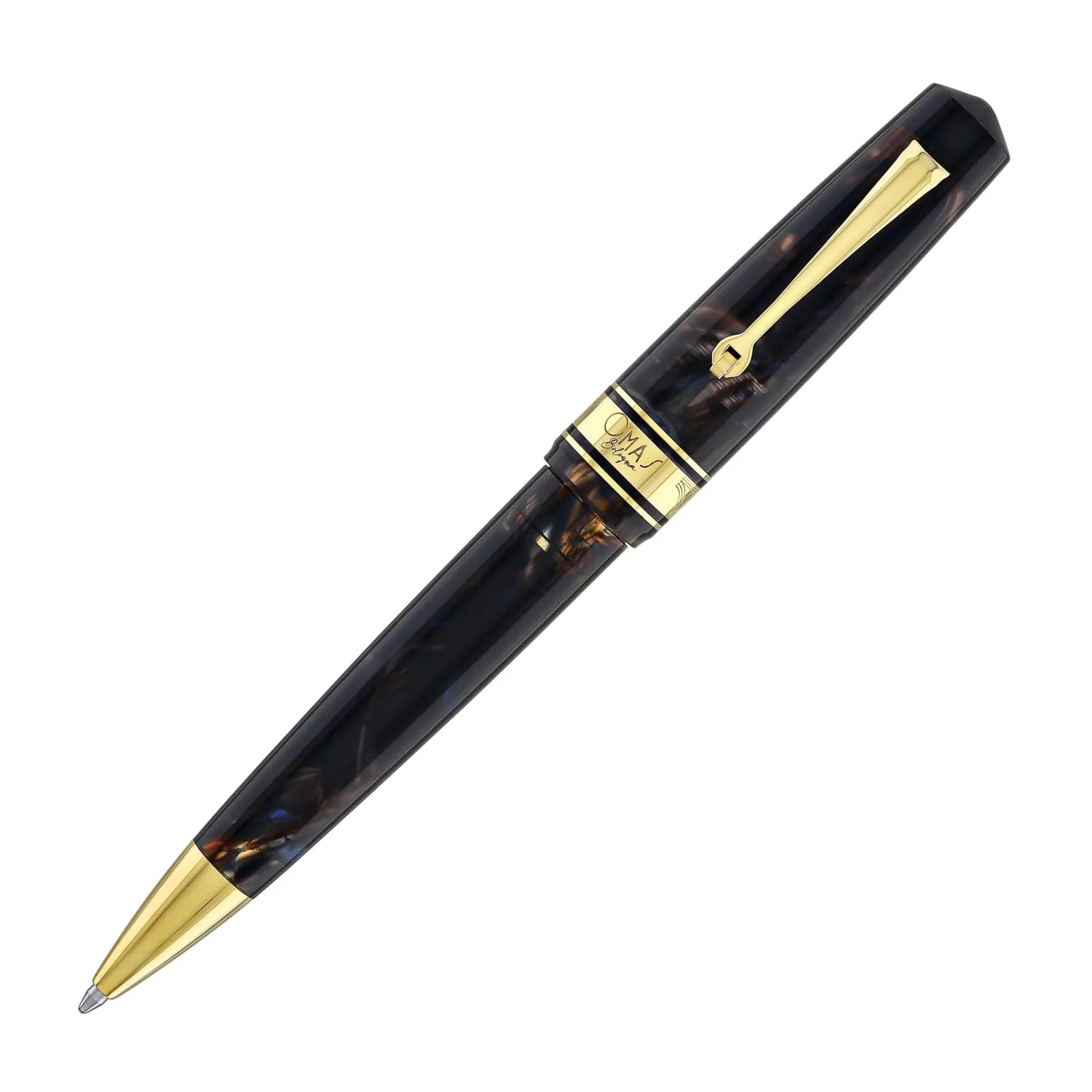 6070-omas-bologna-ballpoint-pen-in-galassia-with-gold-trim-1.webp Omas Bologna Ballpoint Pen in Galassia with Gold Trim