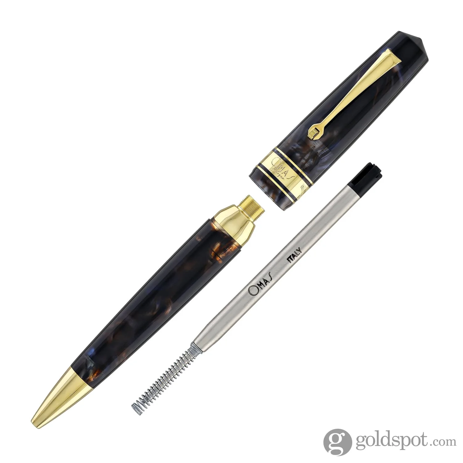 6070-omas-bologna-ballpoint-pen-in-galassia-with-gold-trim-5.webp Omas Bologna Ballpoint Pen in Galassia with Gold Trim