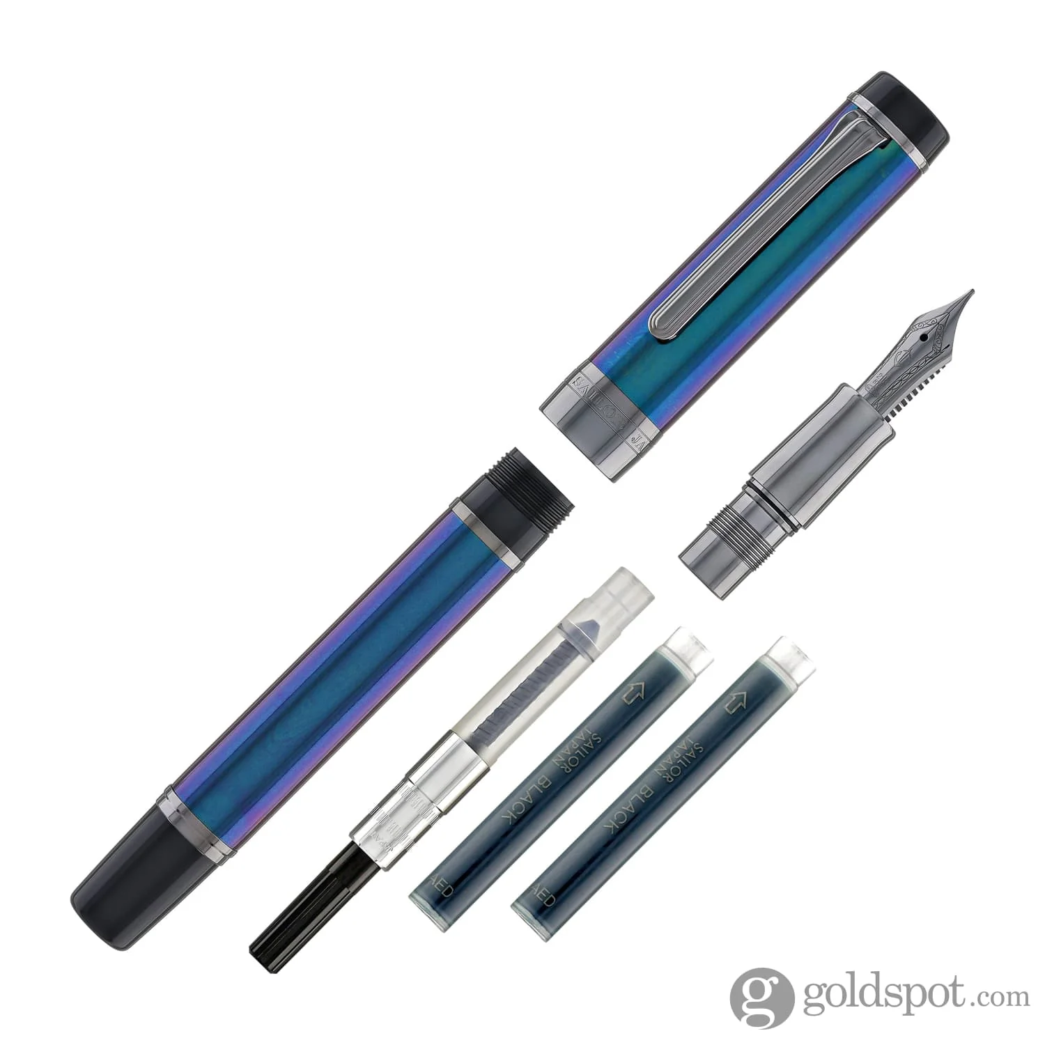 6072-sailor-cylint-fountain-pen-in-lagoon-with-black-ion-trim-21kt-gold-7.webp Sailor Cylint Fountain Pen in Lagoon with Black Ion Trim - 21kt Gold