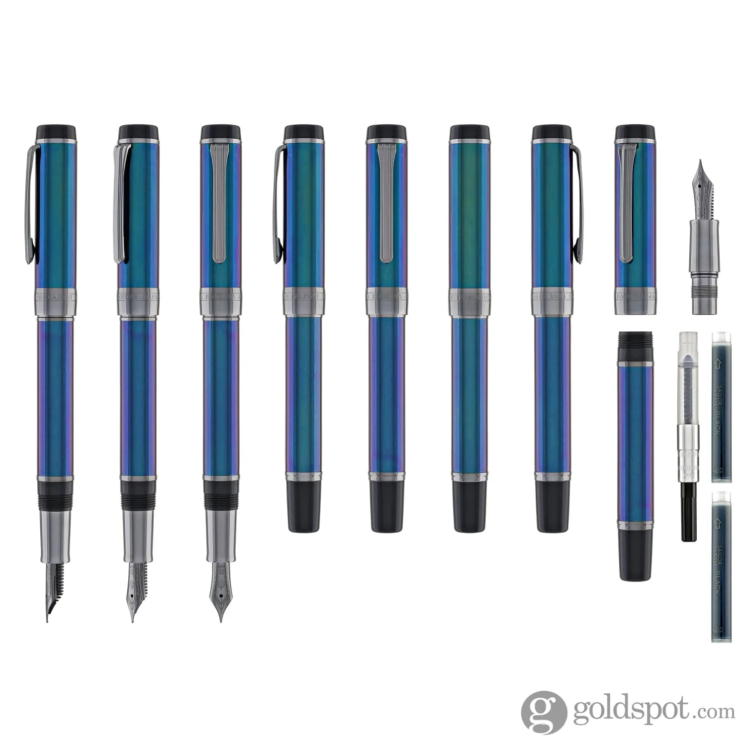 6072-sailor-cylint-fountain-pen-in-lagoon-with-black-ion-trim-21kt-gold-8.webp Sailor Cylint Fountain Pen in Lagoon with Black Ion Trim - 21kt Gold
