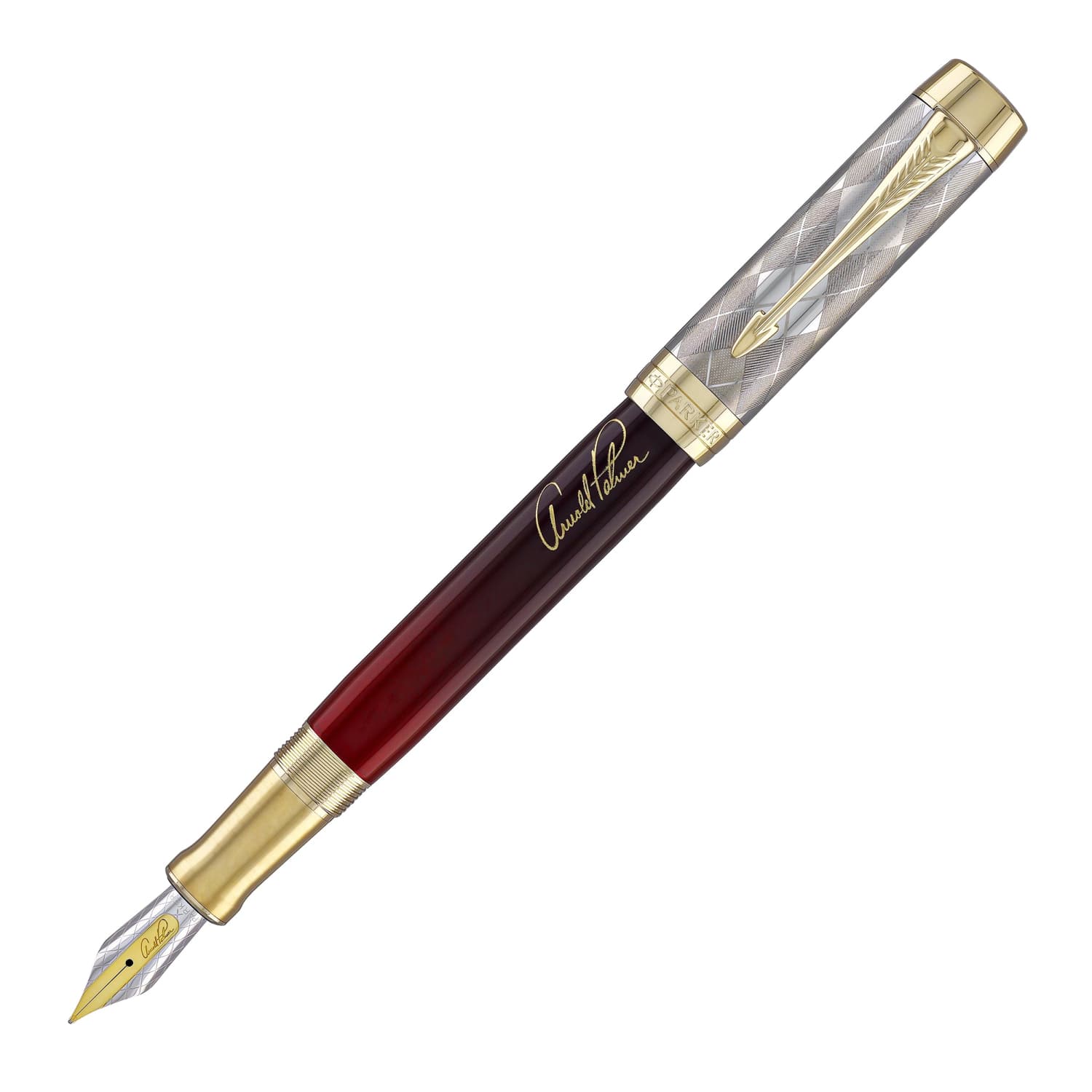 6187-parker-duofold-arnold-palmer-signature-fountain-pen-with-gold-trim-1.jpg Parker Duofold Arnold Palmer Signature Fountain Pen with Gold Trim