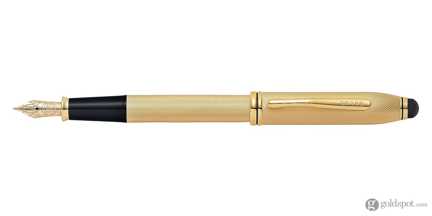 6202-cross-townsend-fountain-pen-brushed-23k-gold-plated-18k-rhodium-medium-point-4.jpg Cross Townsend Fountain Pen Brushed 23K Gold Plated - 18K Rhodium Medium Point