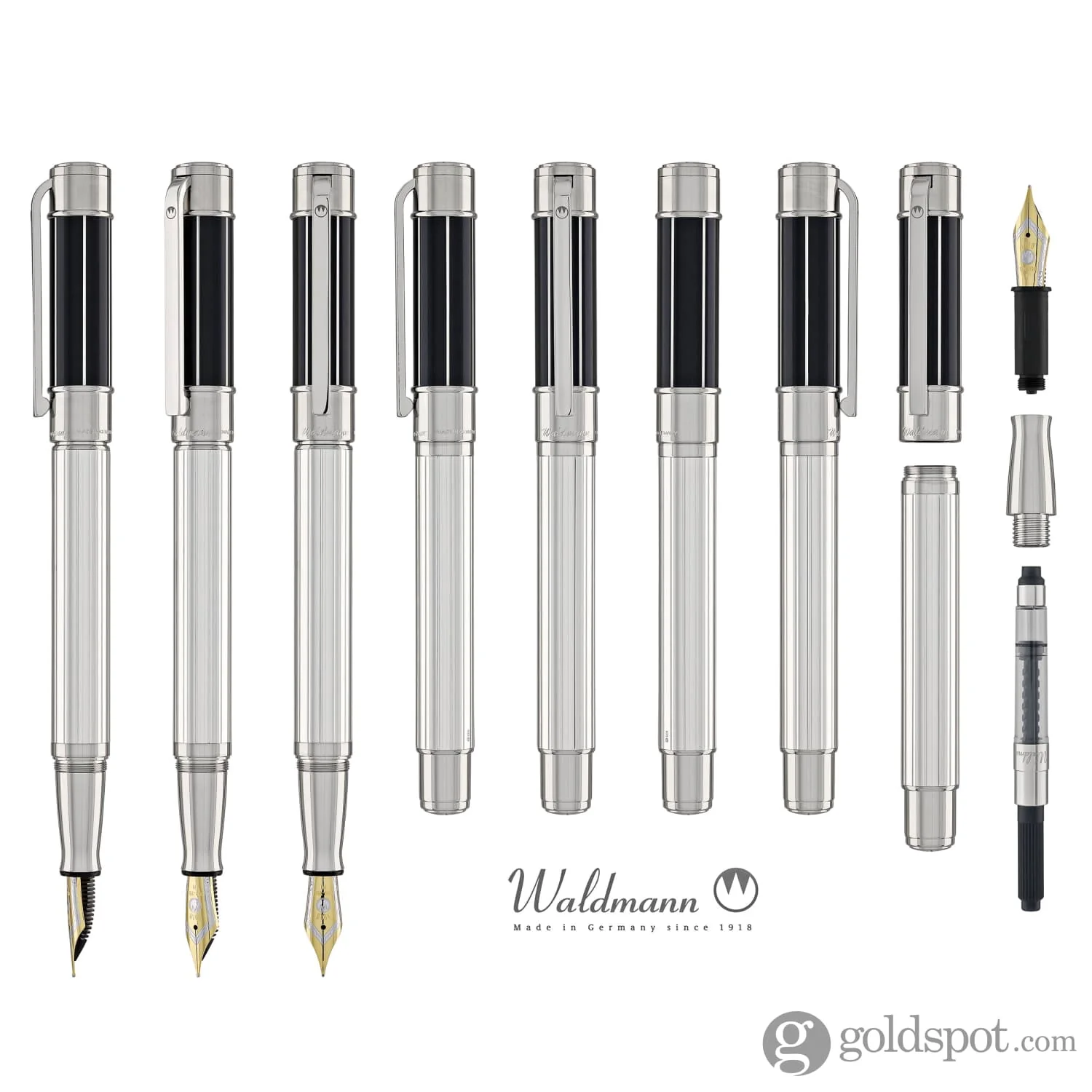 6214-waldmann-commander-23-fountain-pen-in-sterling-silver-and-blue-lacquer-18kt-gold-nib-8.webp Waldmann Commander 23 Fountain Pen in Sterling Silver and Blue Lacquer, 18kt Gold Nib