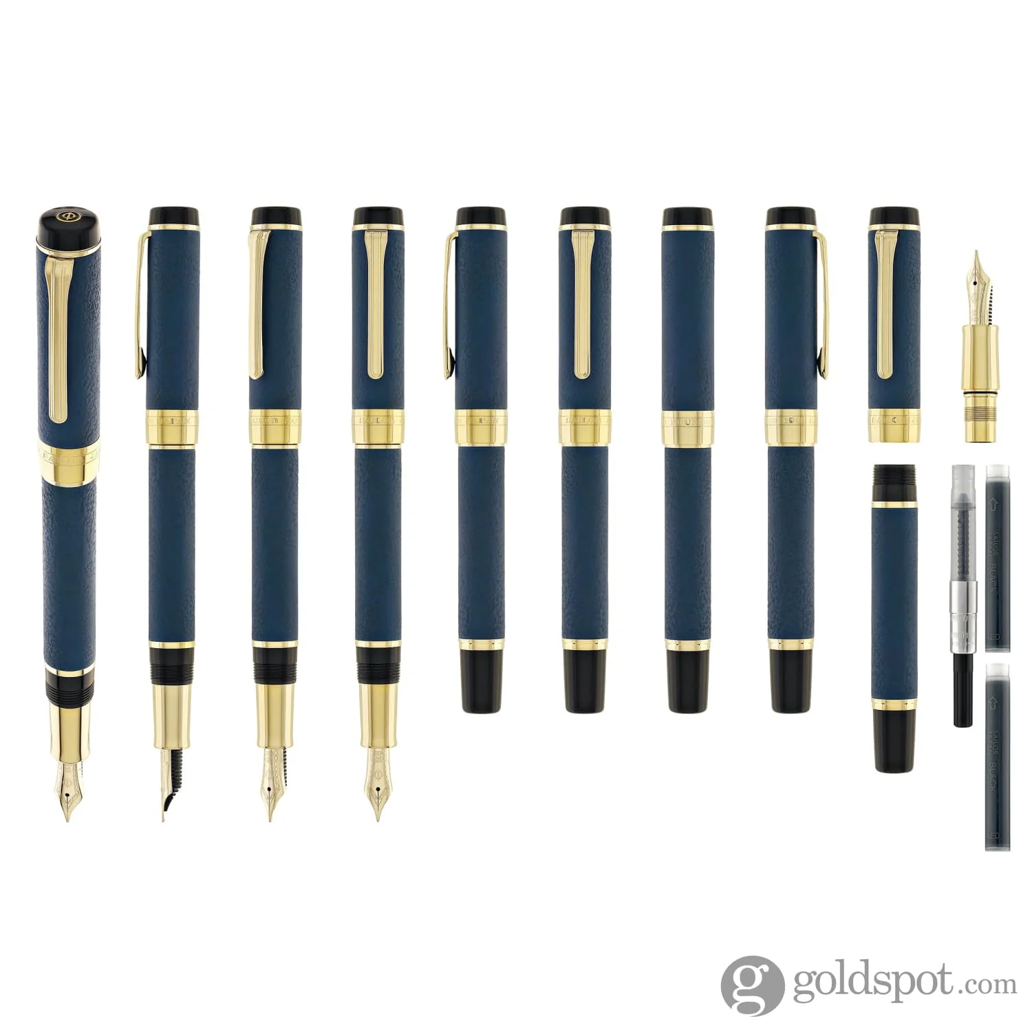 6258-sailor-cylint-niigata-shikki-fountain-pen-in-ruri-lapis-lazuli-blue-with-gold-ip-trim-21kt-gold-nib-9.webp Sailor Cylint Niigata Shikki Fountain Pen in Ruri (Lapis Lazuli Blue) with Gold IP Trim - 21kt Gold Nib