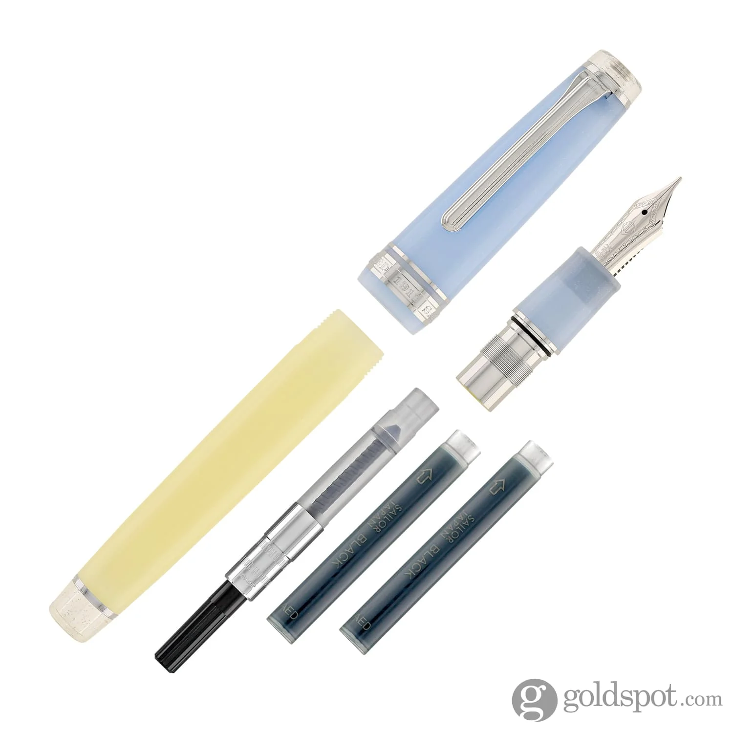 6281-sailor-pro-gear-smoothie-regular-2nd-edition-fountain-pen-in-blue-milkshake-with-rhodium-plating-21kt-gold-nib-7.webp Sailor Pro Gear Smoothie Regular 2nd Edition Fountain Pen in Blue Milkshake with Rhodium Plating - 21kt Gold Nib