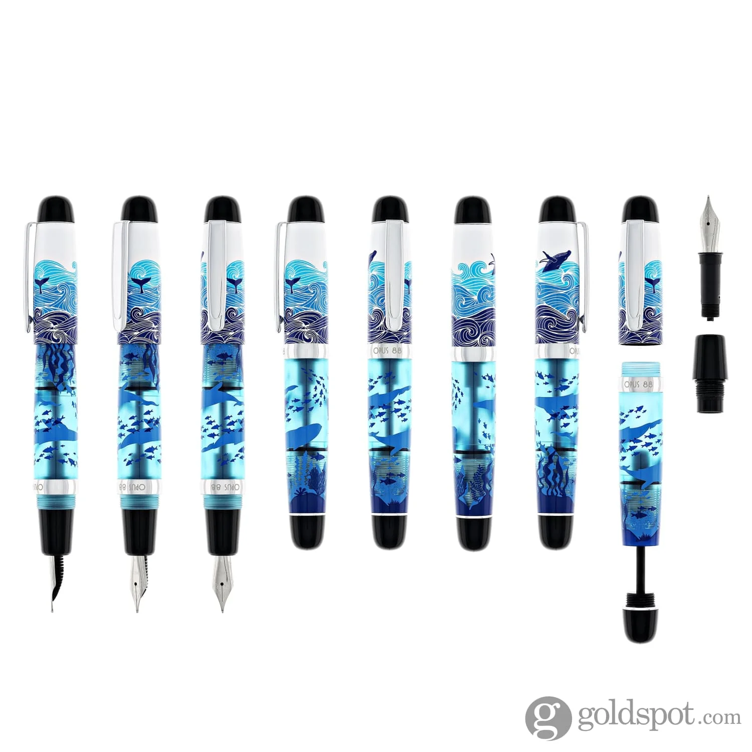 6353-opus-88-mini-fountain-pen-in-baby-beluga-8.webp Opus 88 Mini Fountain Pen in Baby Beluga