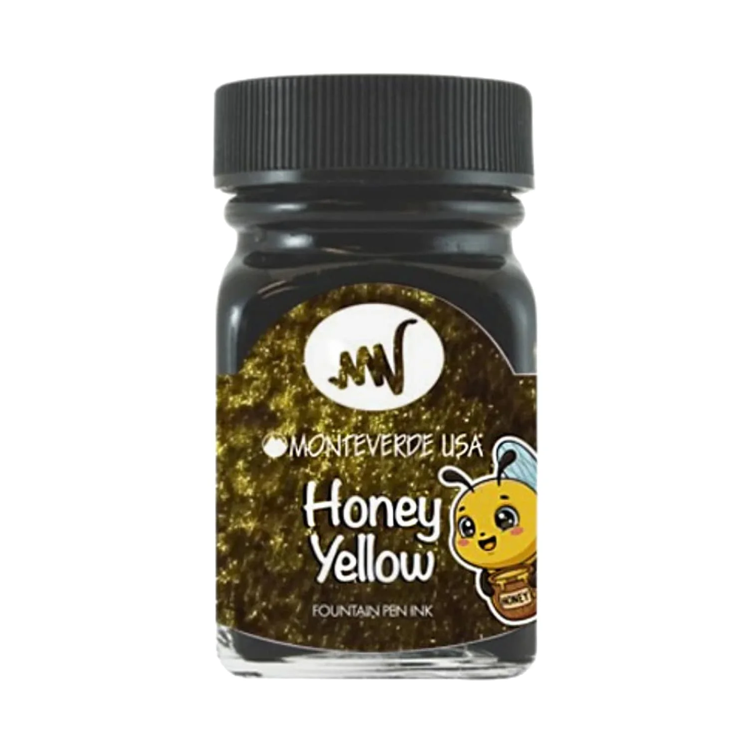 636-monteverde-usa-bottled-ink-in-honey-yellow-black-with-gold-glitter-30ml-1.webp Monteverde USA Bottled Ink in Honey Yellow (Black with Gold Glitter) - 30mL