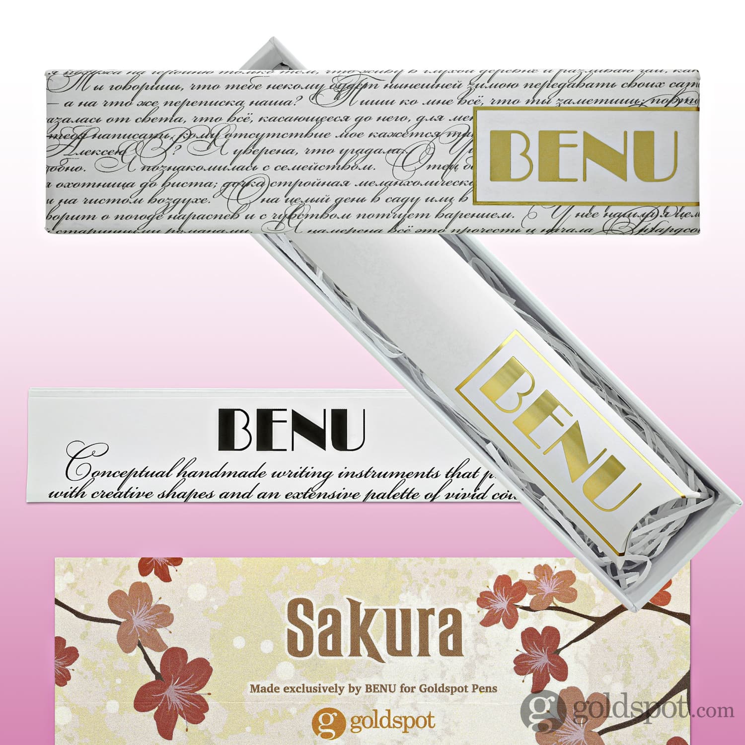 Benu Talisman Fountain Pen in Sakura Cherry Blossoms