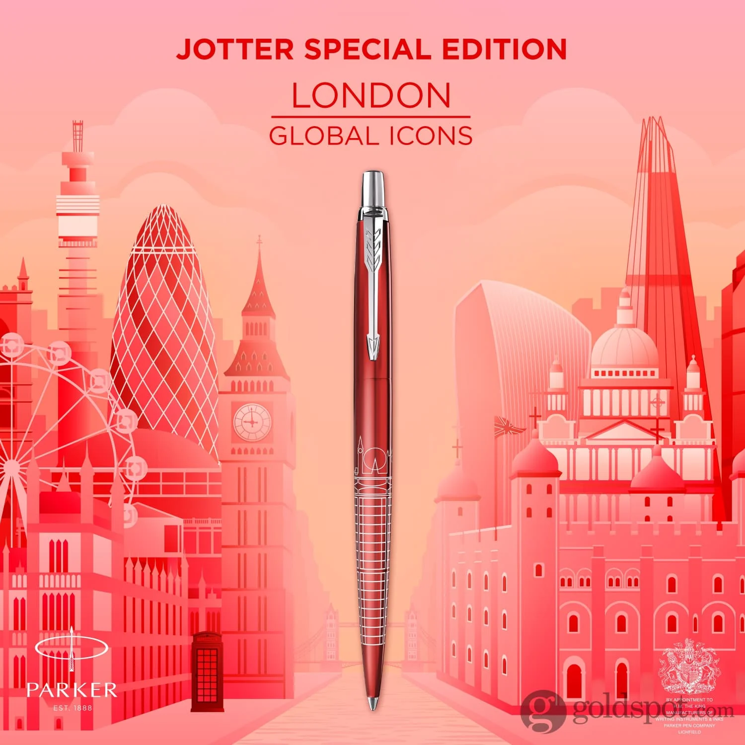 Parker Jotter Special Edition London Ballpoint Pen in Red