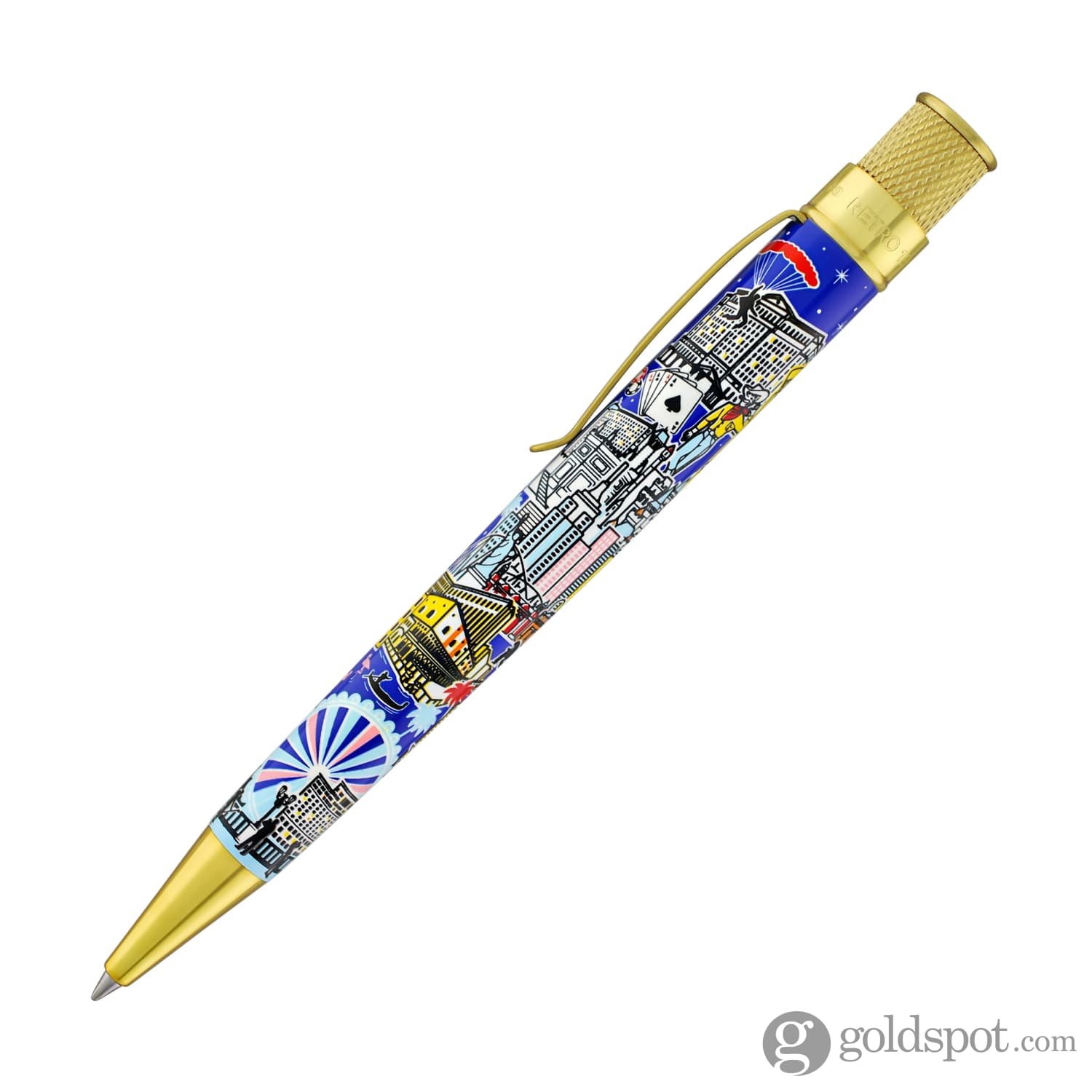 Retro 51  Goldspot Exclusive Tornado Rollerball Pen in Vegas Skyline - Limited Edition