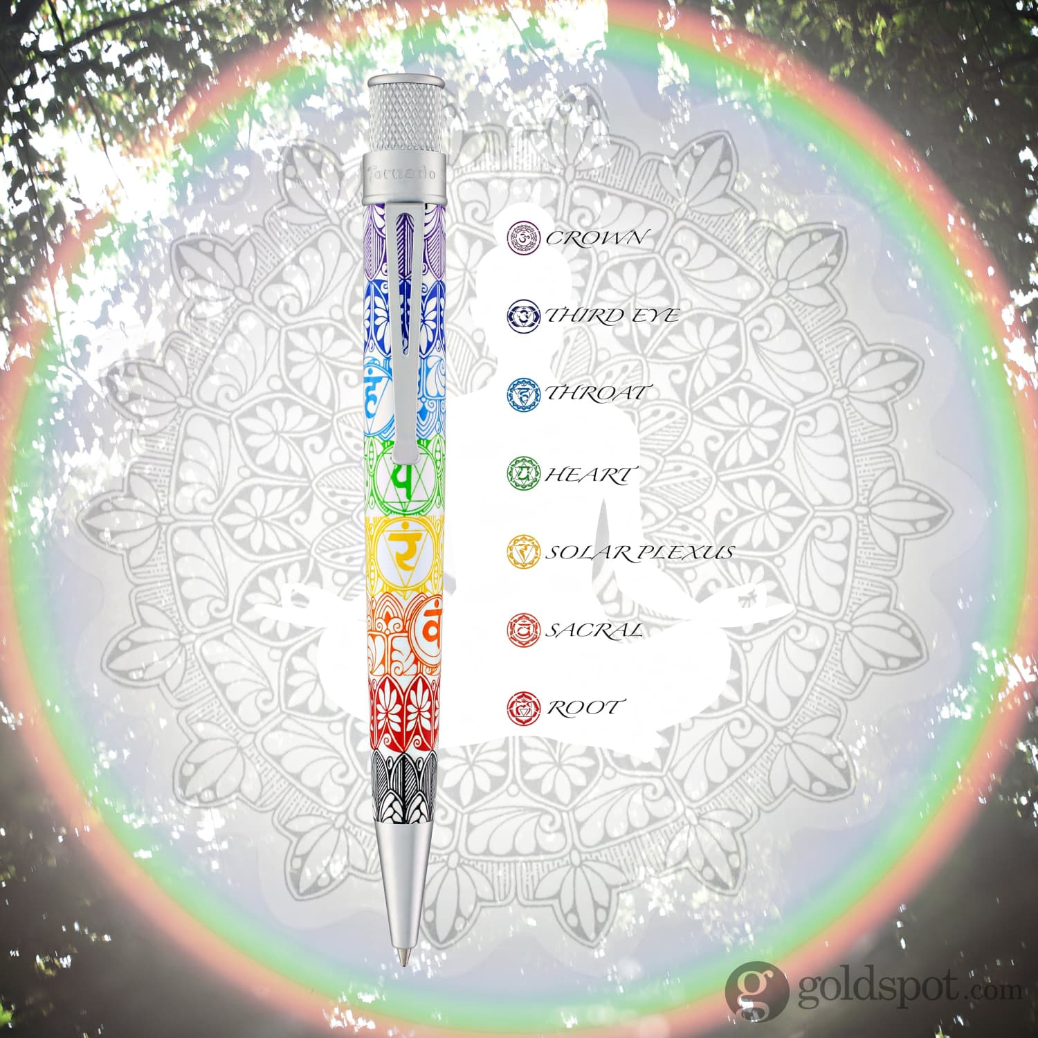Retro 51 Goldspot Exclusive Tornado Rollerball Pen in Seven Chakras
