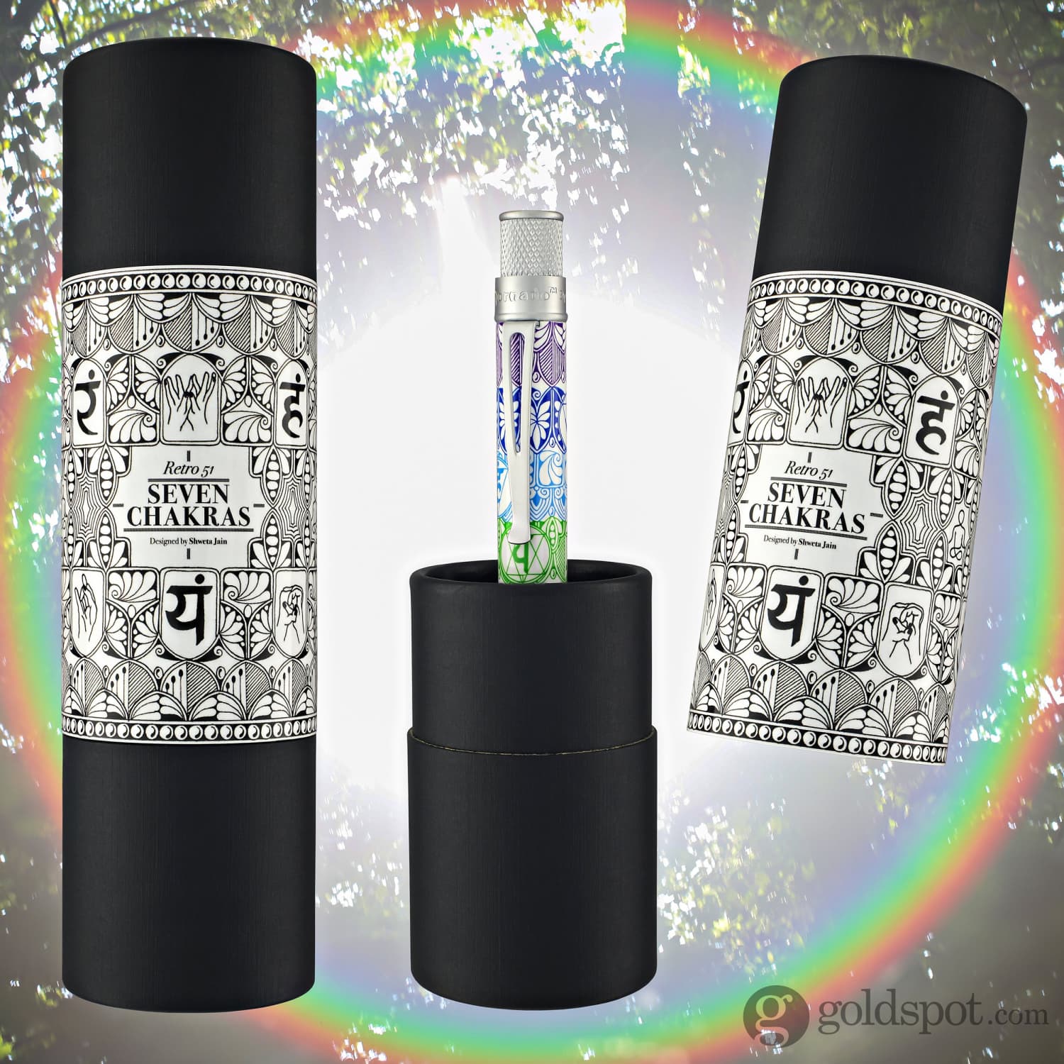 Retro 51 Goldspot Exclusive Tornado Rollerball Pen in Seven Chakras