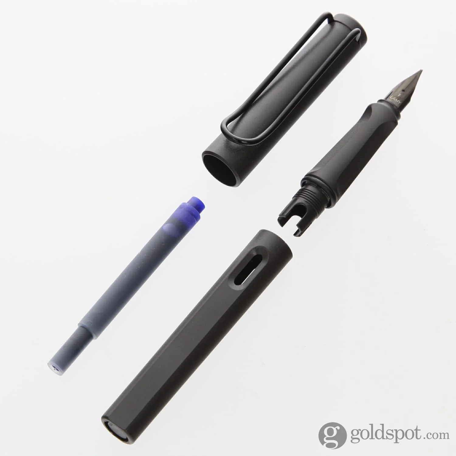 Lamy Safari Starter Fountain Pen and Ink Set in Charcoal Black - Fine Point