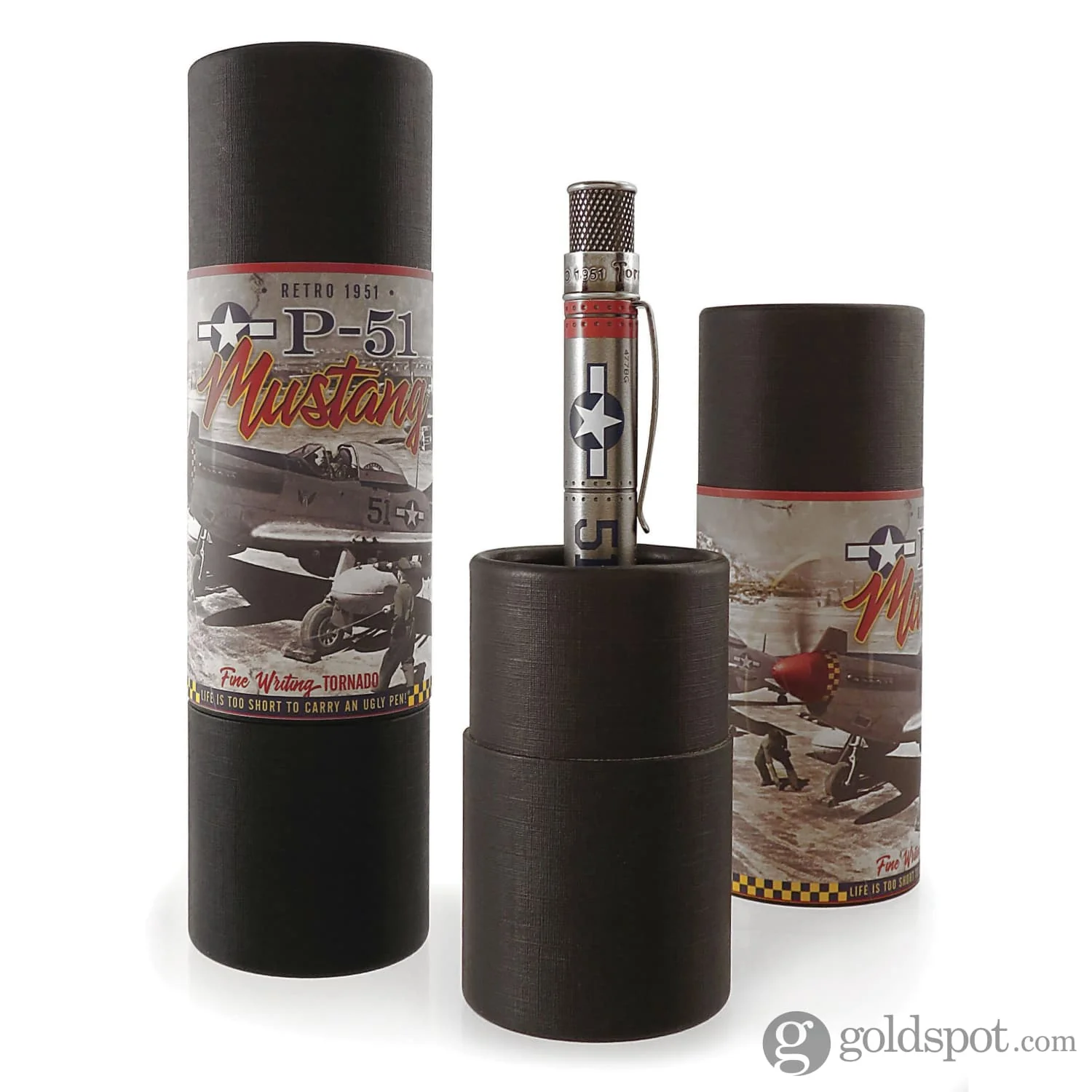 6449-retro-51-tornado-vintage-metalsmith-rollerball-pen-in-p-51-mustang-4.webp Retro 51 Tornado Vintage Metalsmith Rollerball Pen in P-51 Mustang