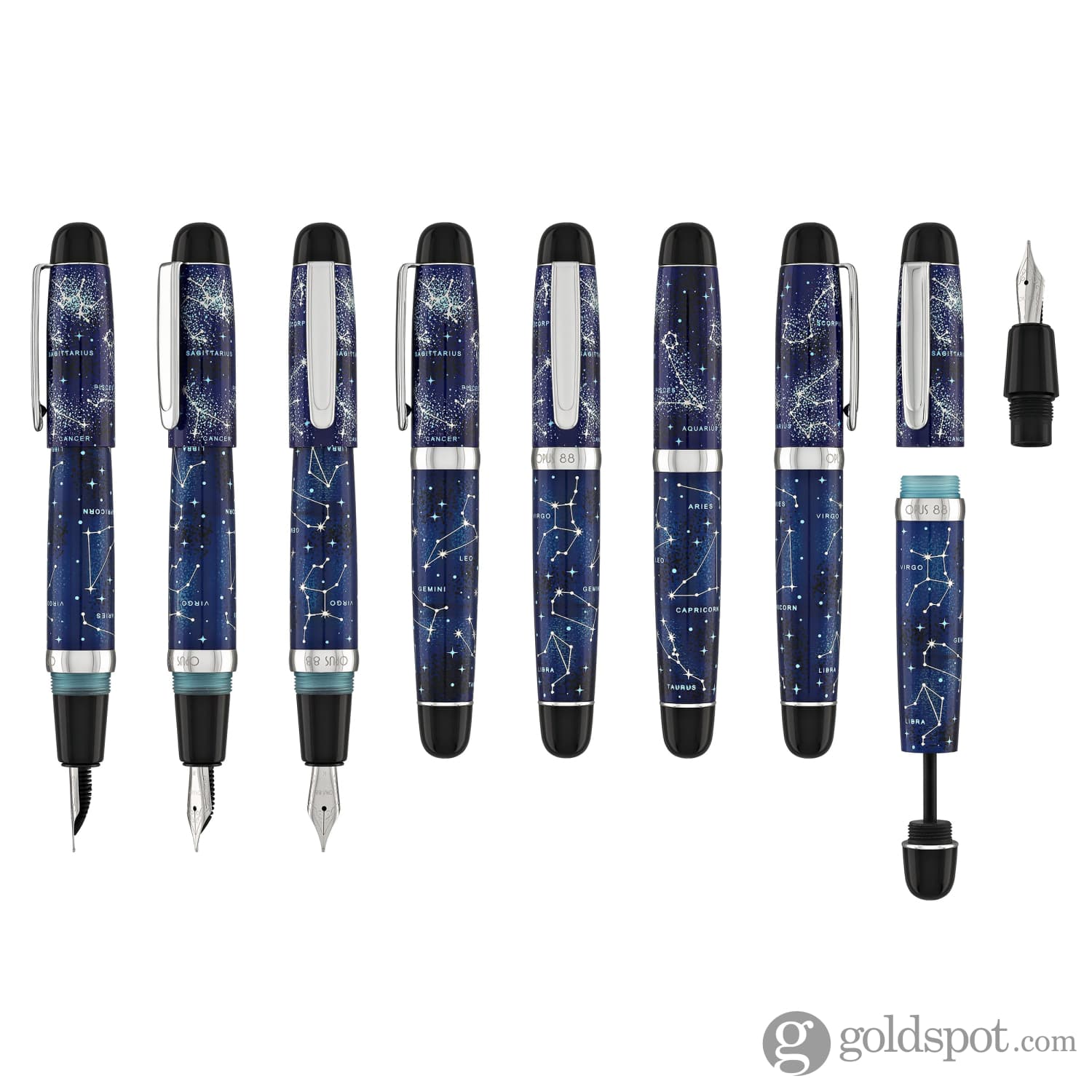 Opus 88 Mini Fountain Pen in Celestial Zodiac